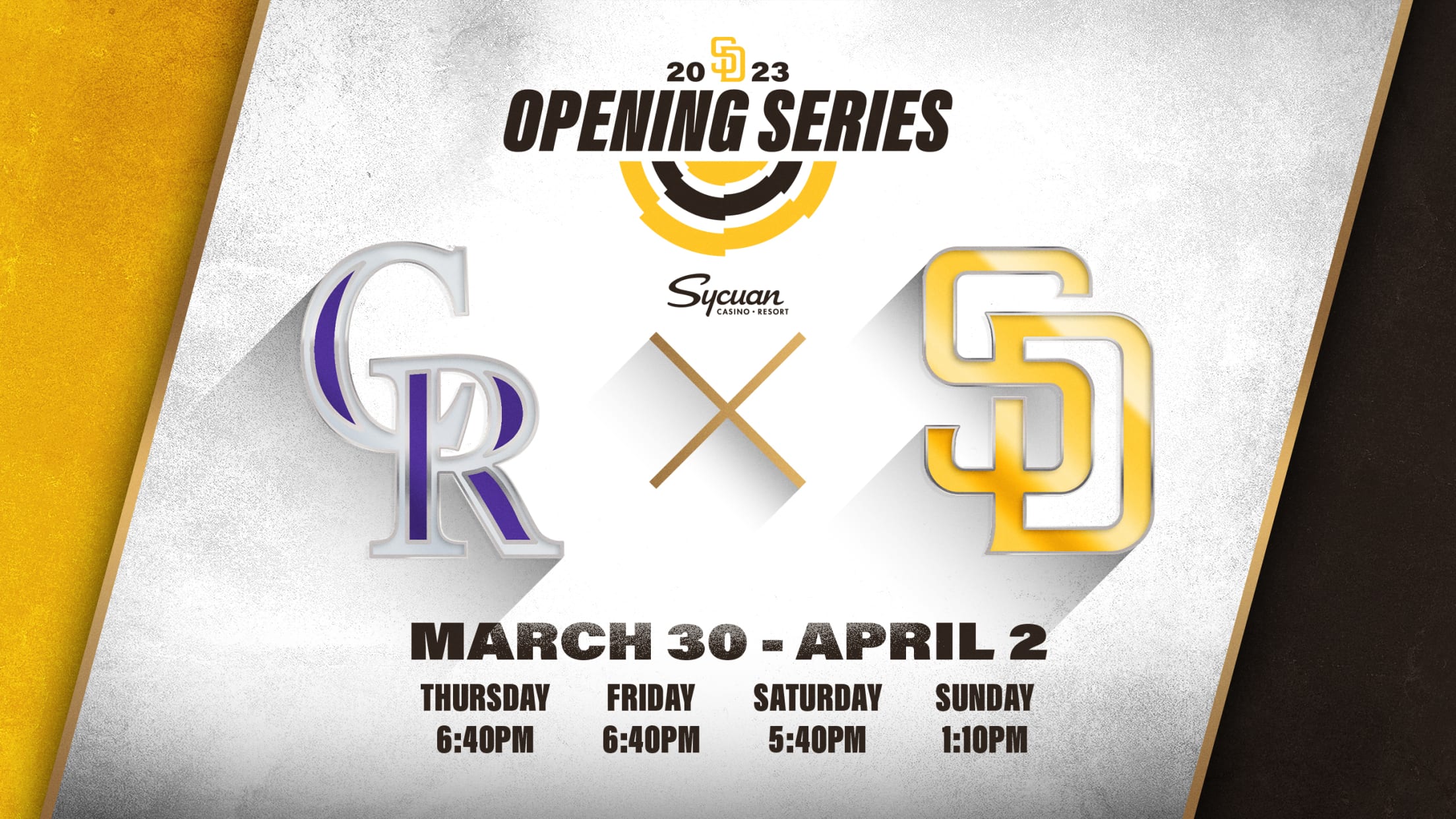 Padres Opening Series San Diego Padres