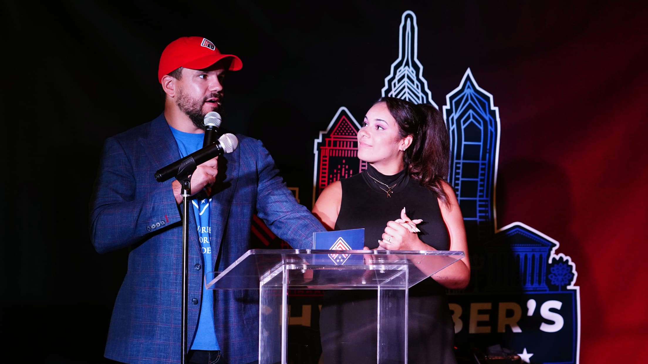 Kyle Schwarber Hosts Neighborhood Heroes During Phillies Batting Practice