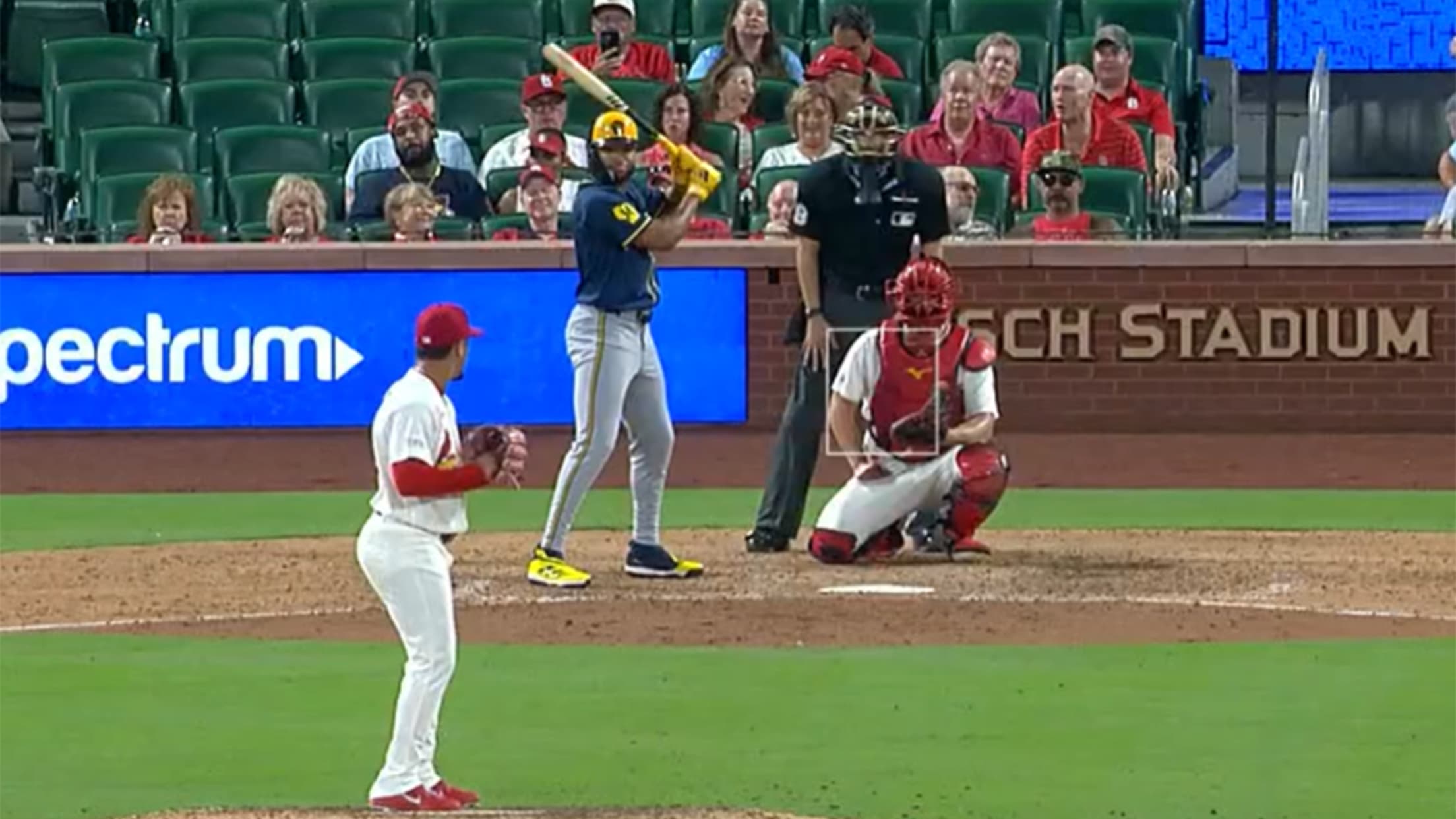 Jackson Chourio at bat from the left side