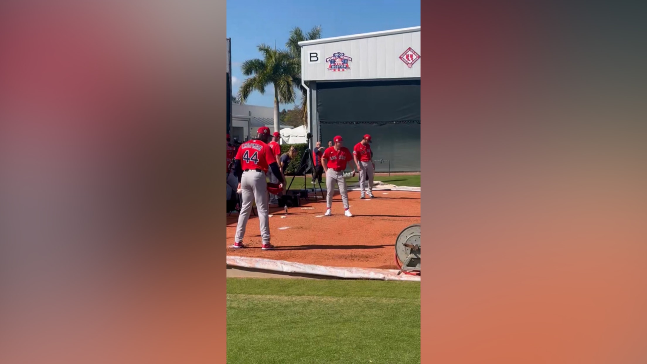 Chapman, Gray, Kutter throw at camp 