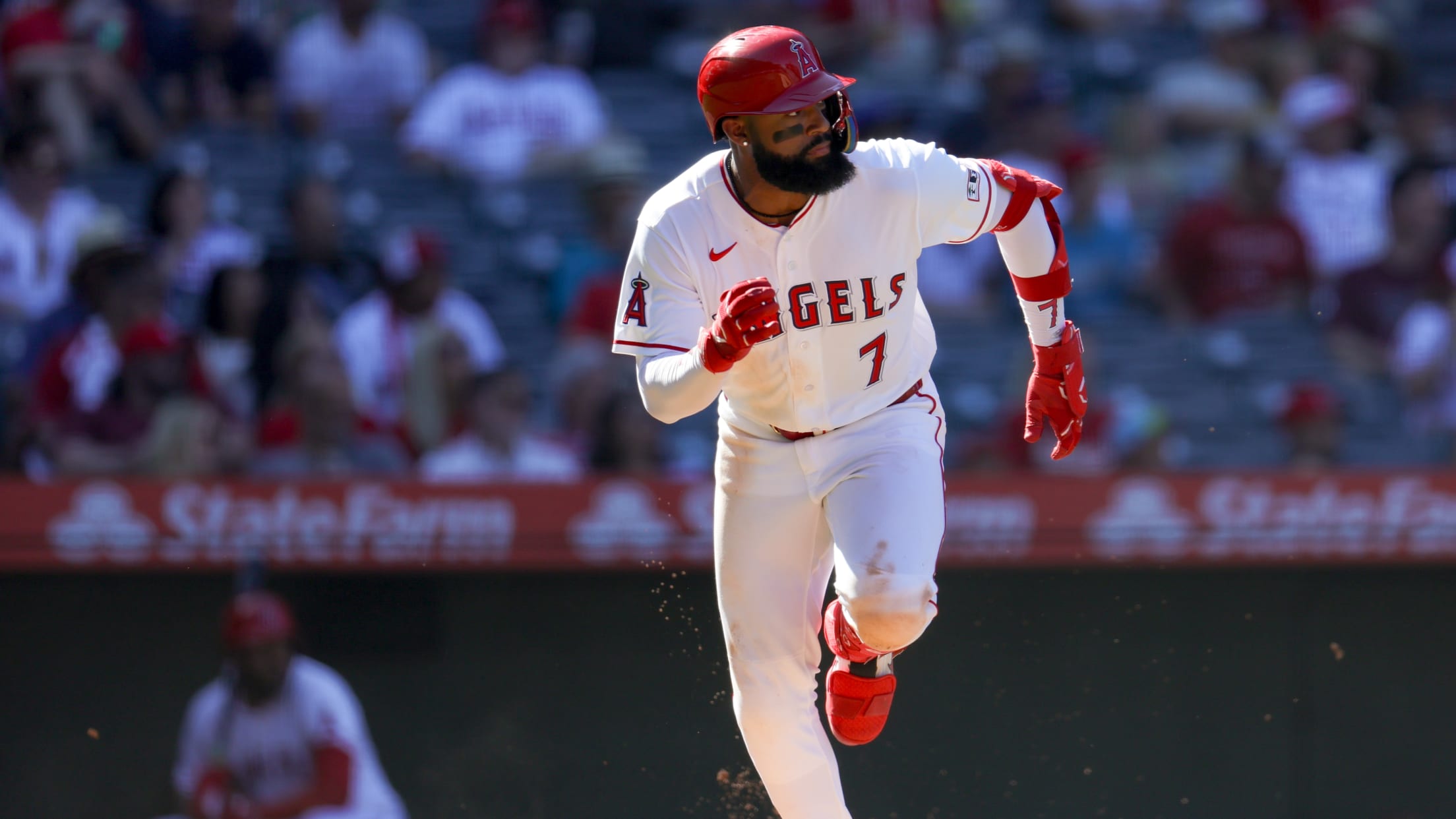 Jo Adell's three-hit birthday game vs. Braves