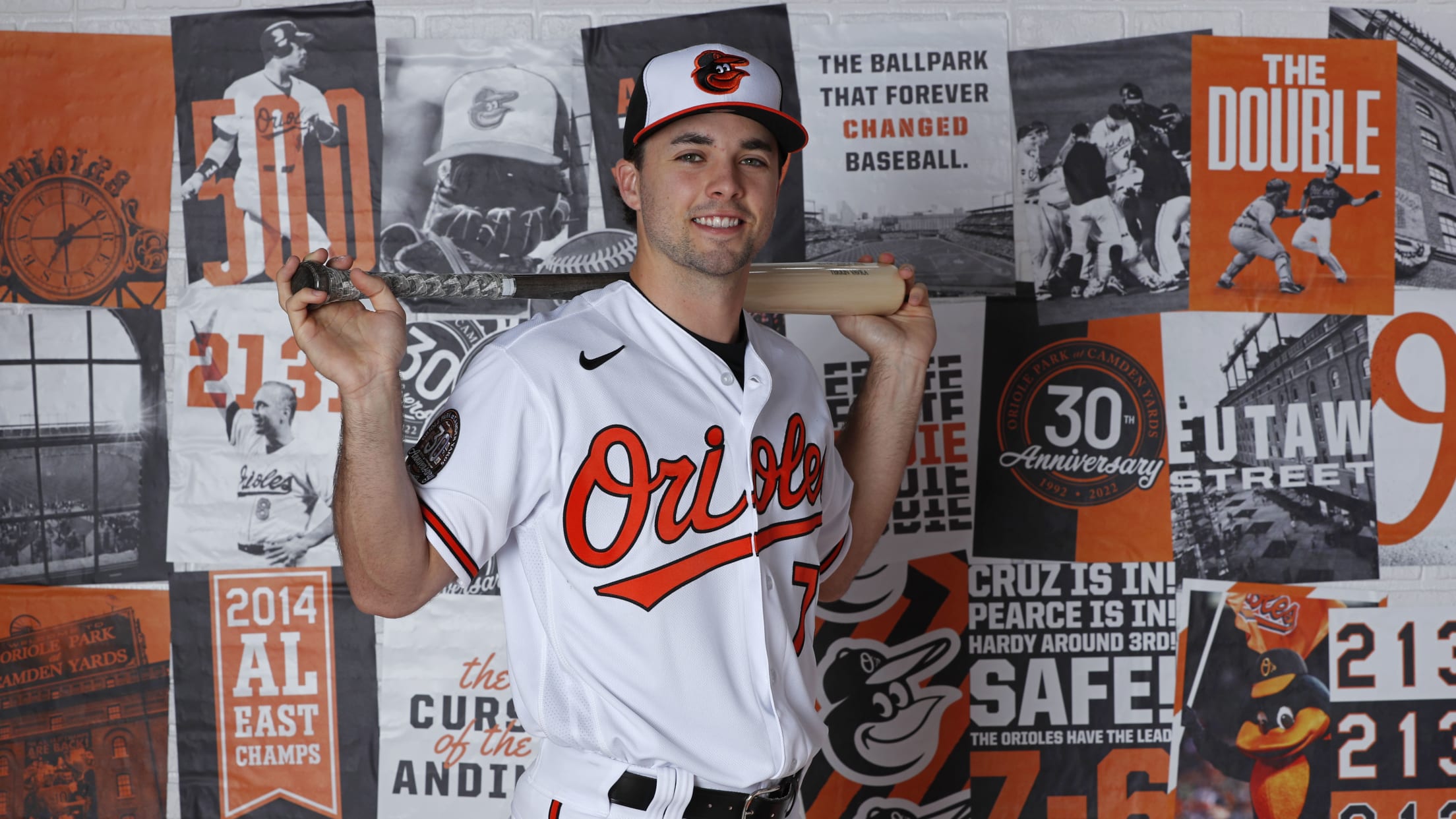 Made a custom Orioles hockey jersey to wear for Opening Day this