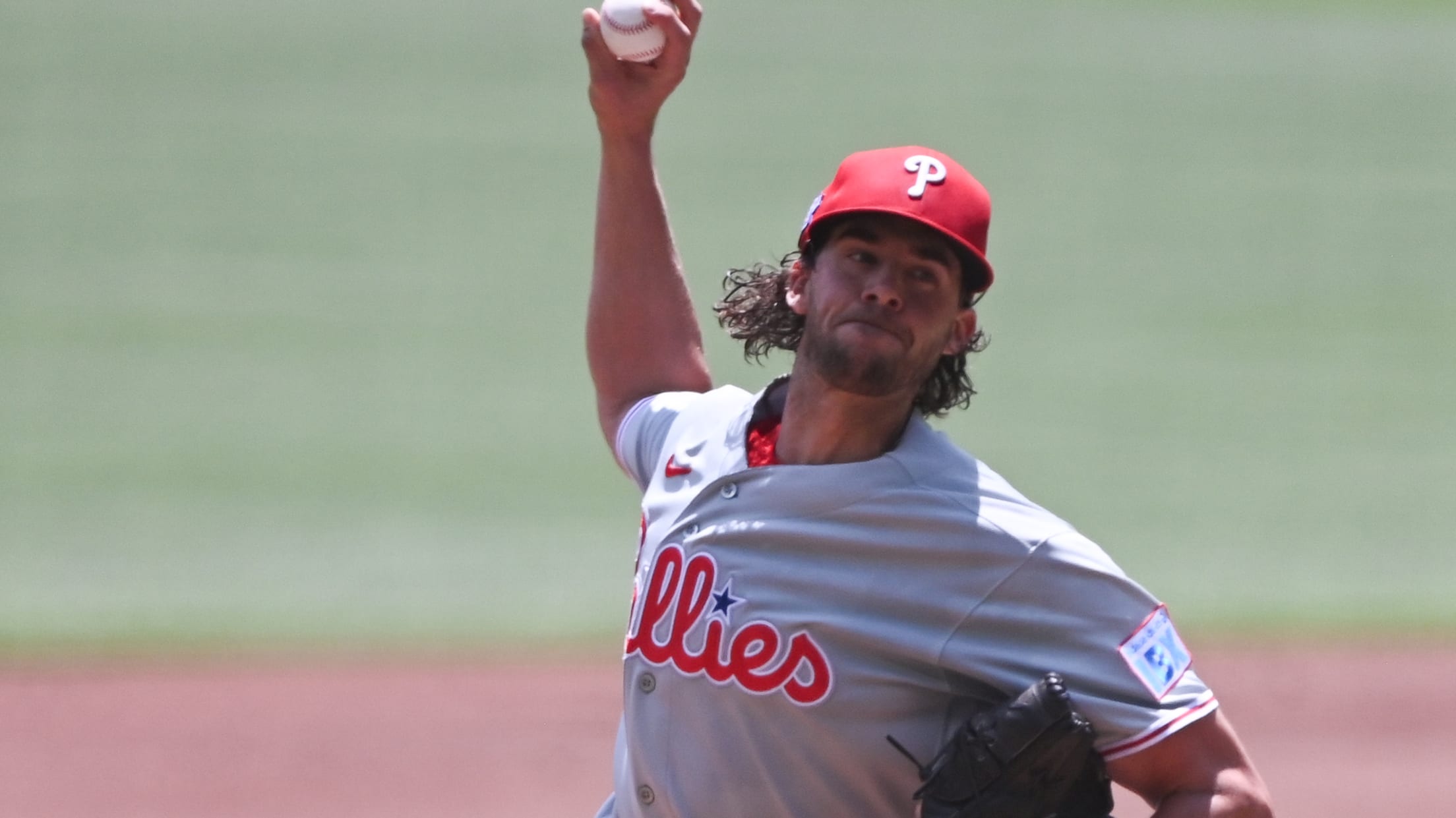 Aaron Nola's first strike out of the game