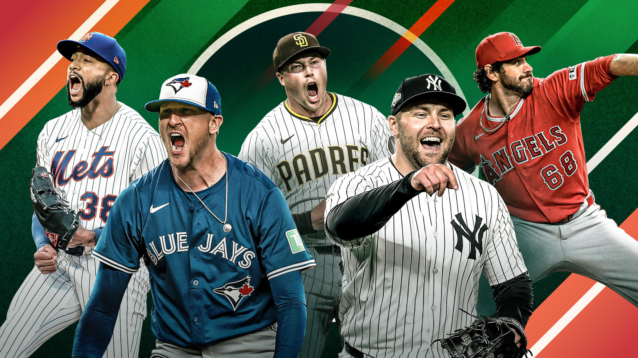 Devin Williams, Jeff Hoffman, Mason Miller, David Bednar and Jordan Romano