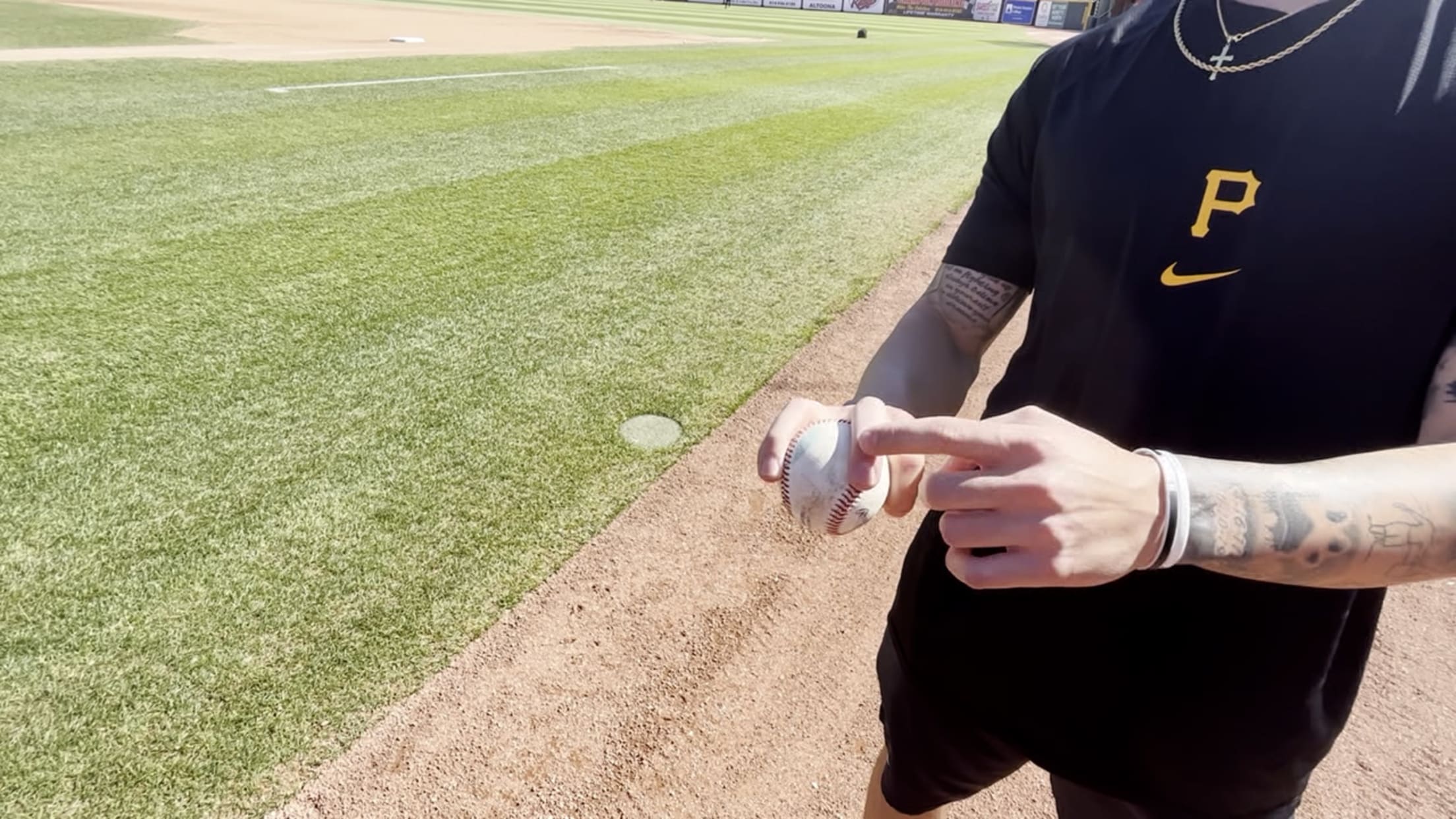 Mike Burrows on his changeup grip