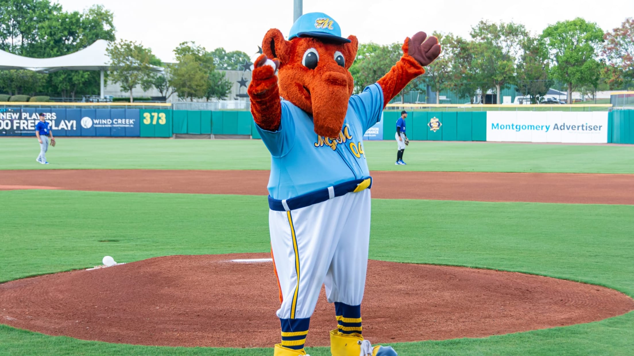 Montgomery Biscuits are introduced at Riverwalk Stadium