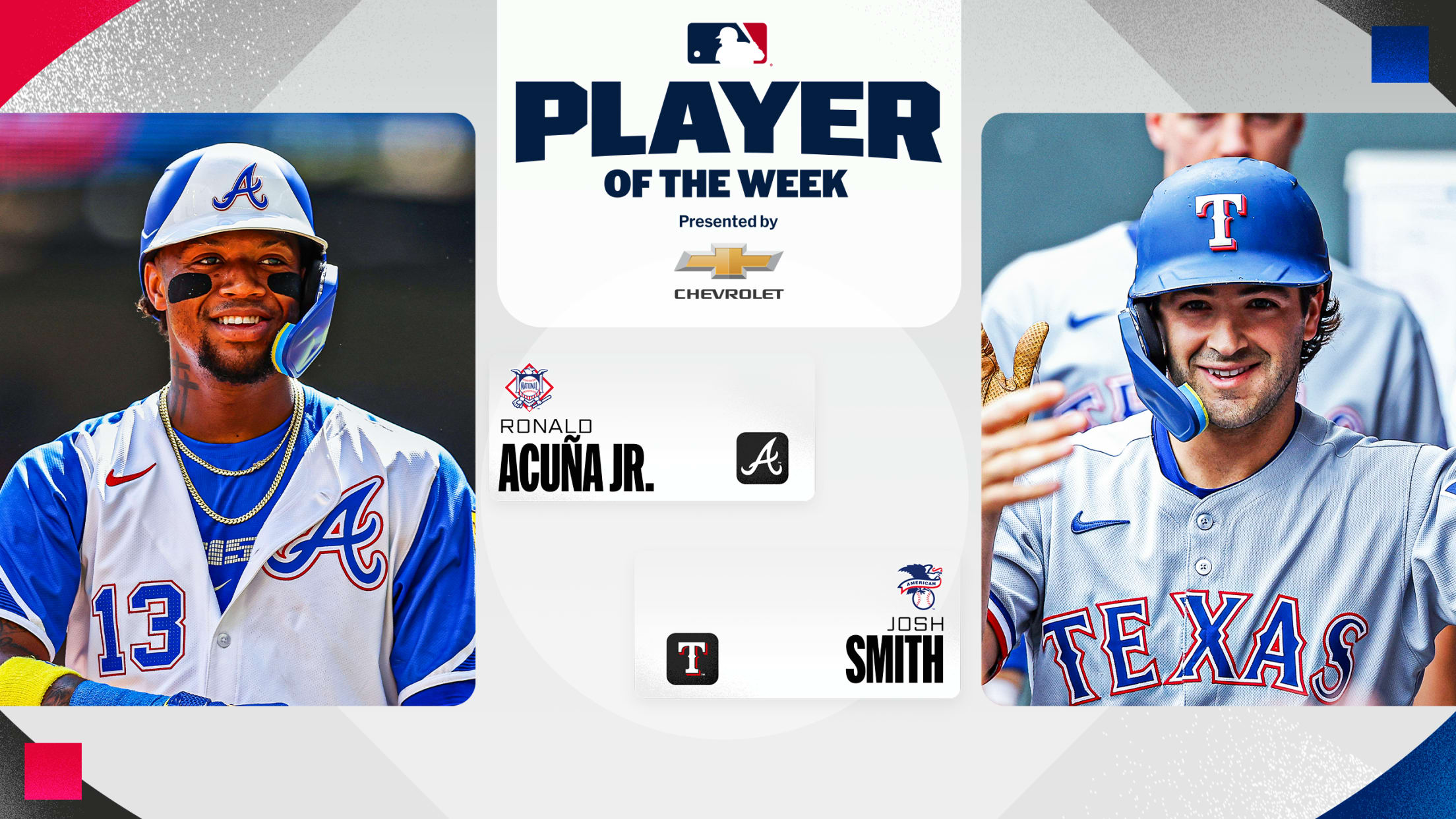 Atlanta's Ronald Acuña Jr. and Texas' Josh Smith