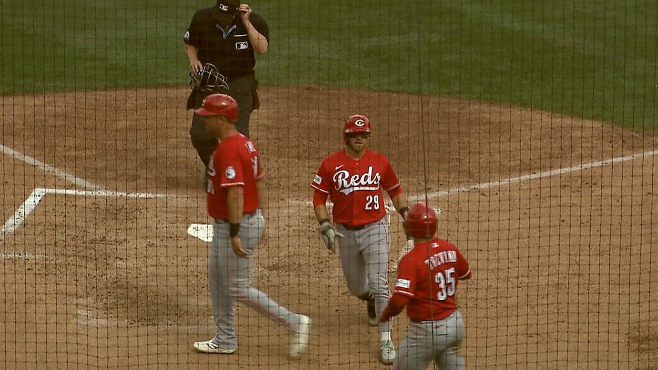 TJ Friedl's three-run home run