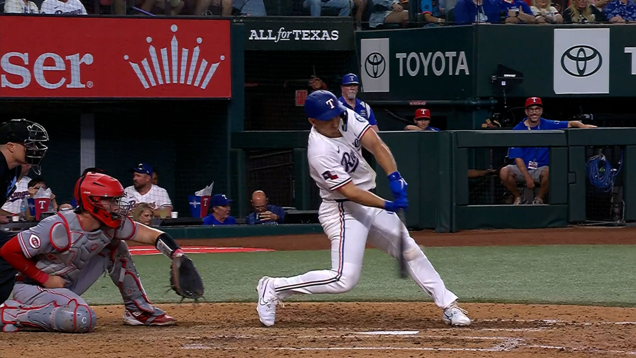 Wyatt Langford's game-tying double