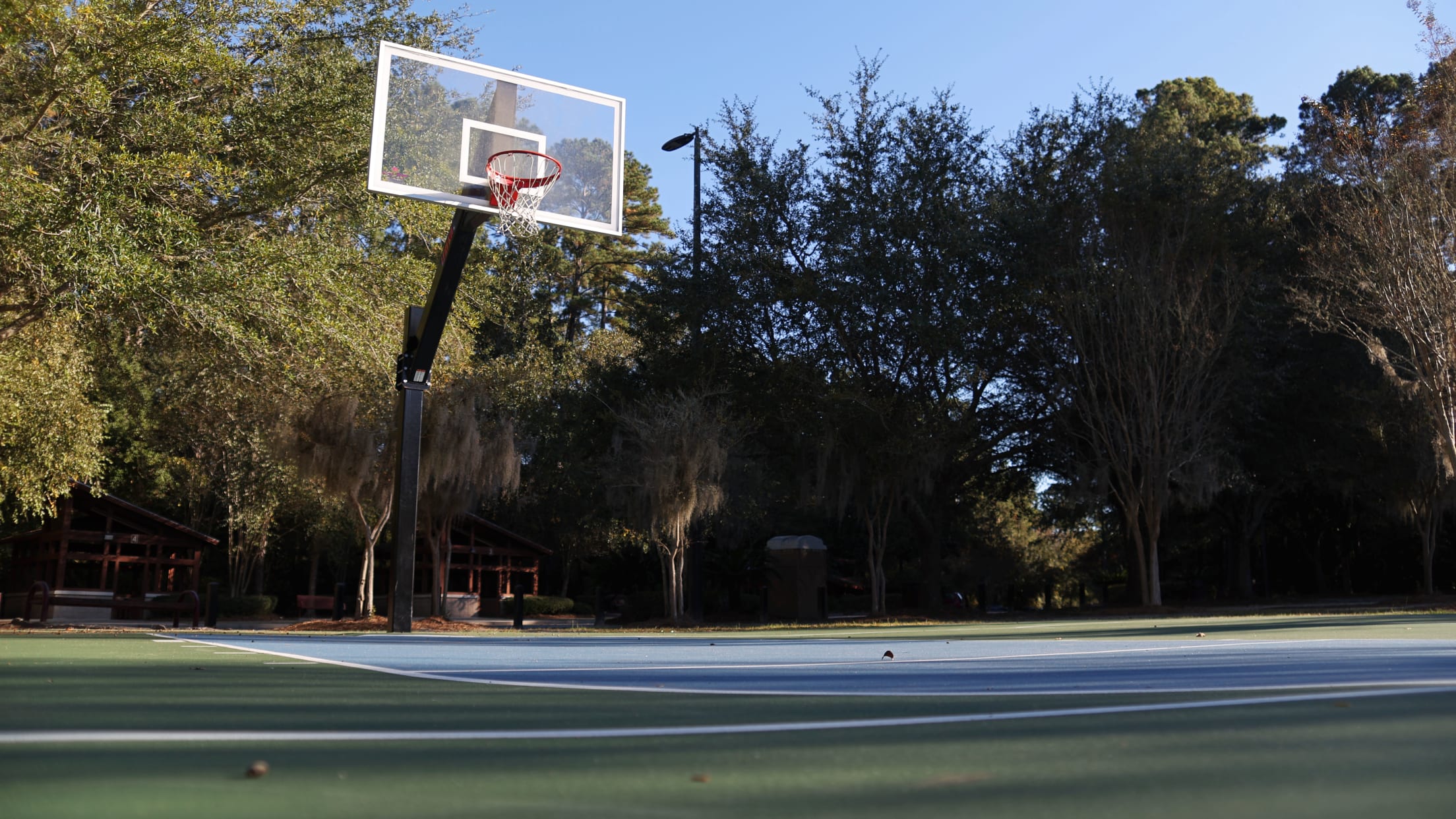 A basketball court at a local park in Valdosta, GA.