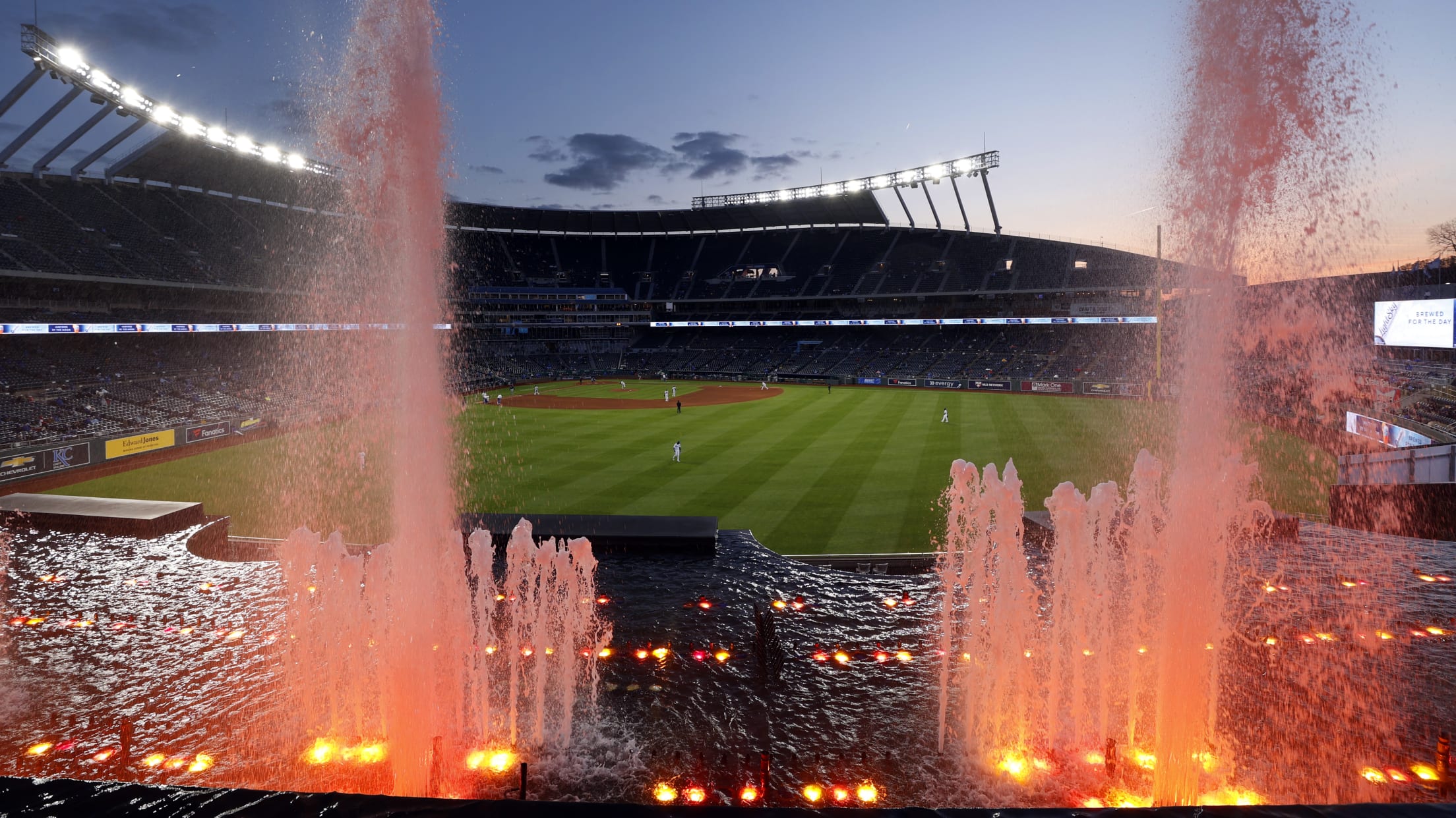 RAW Kauffman Stadium Fountains 20210421