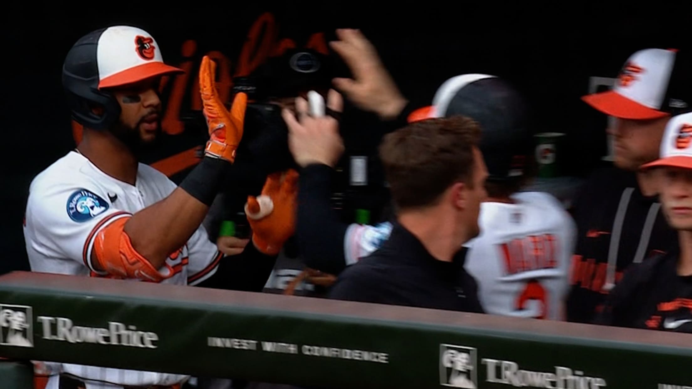 Taylor Ward scores on Leody Taveras' sac fly