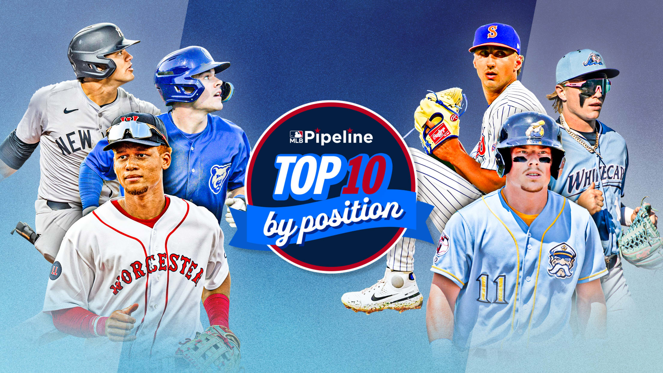 What kind of teams can be built from MLB Pipeline's top 10 lists by position?