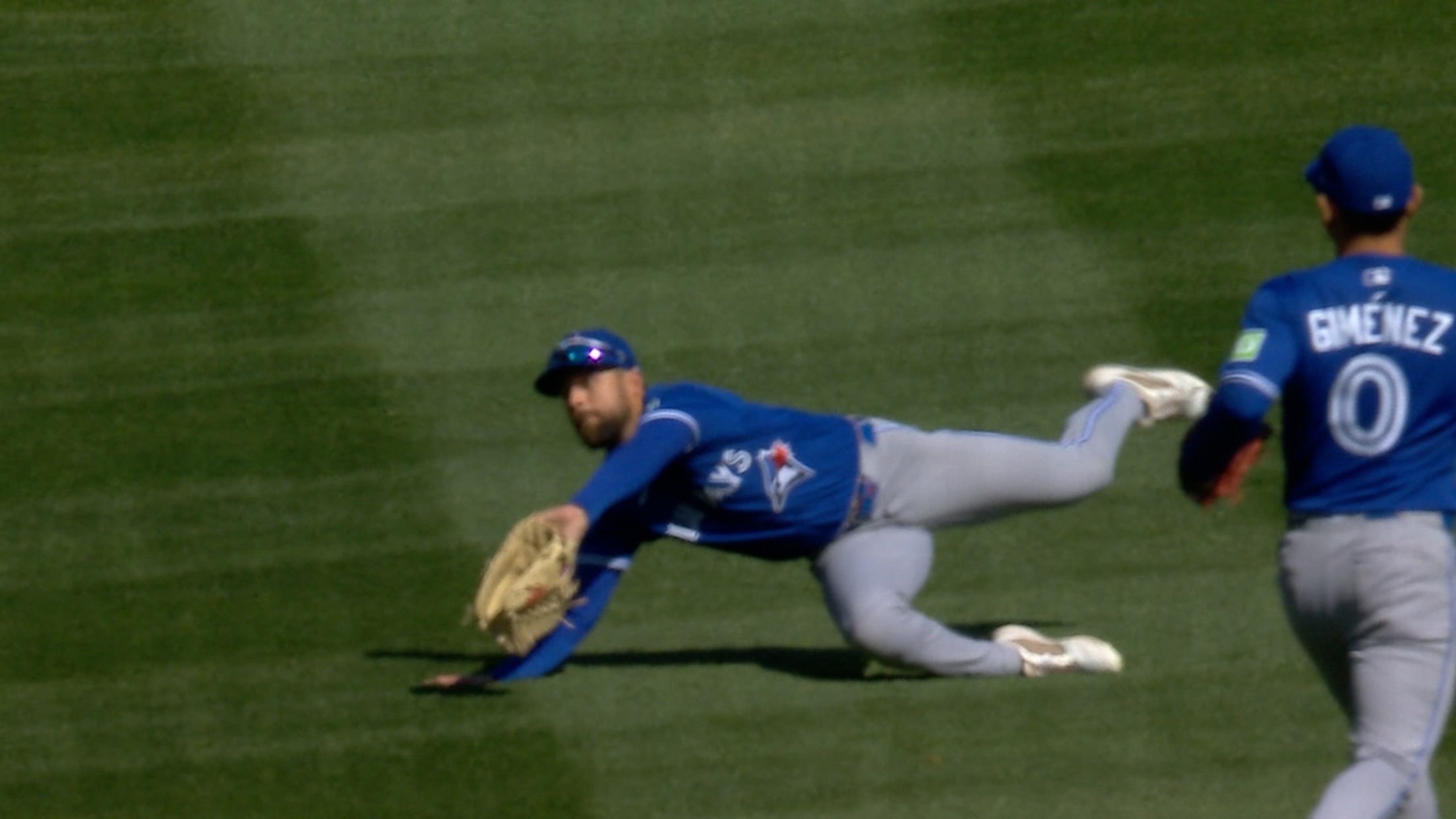 Nathan Lukes' second stellar catch of the day