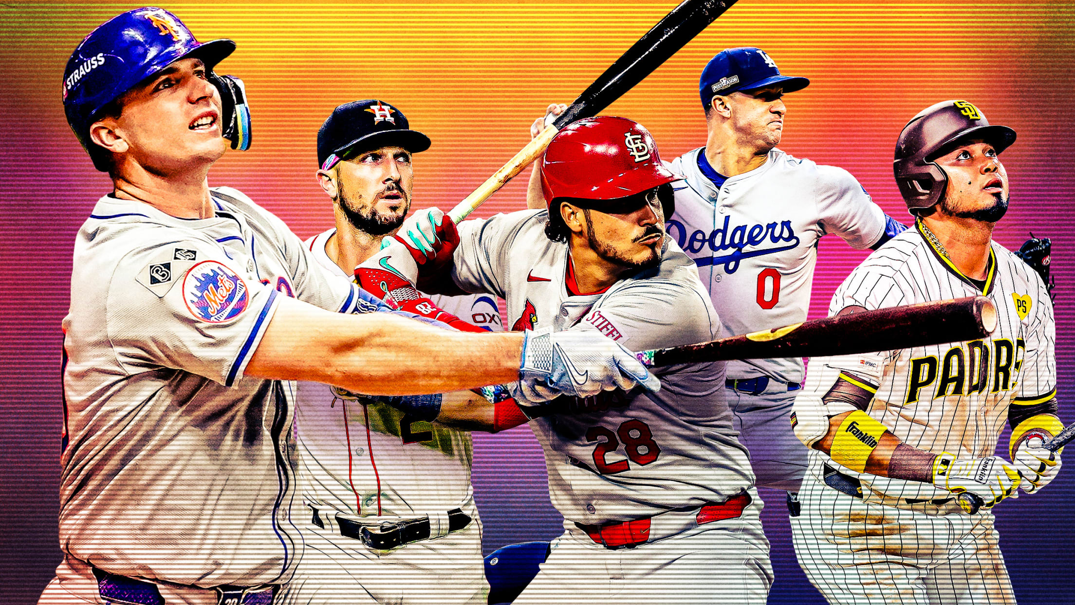 Where will Pete Alonso, Alex Bregman, Nolan Arenado, Jack Flaherty and Luis Arraez begin the season?