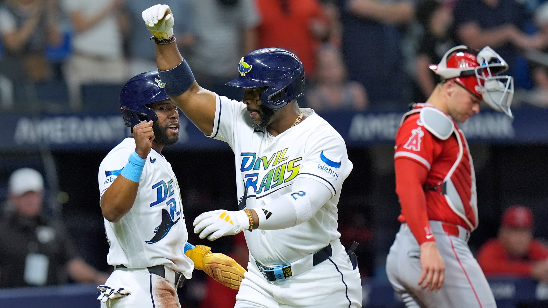 Rays score seven runs in the 7th inning