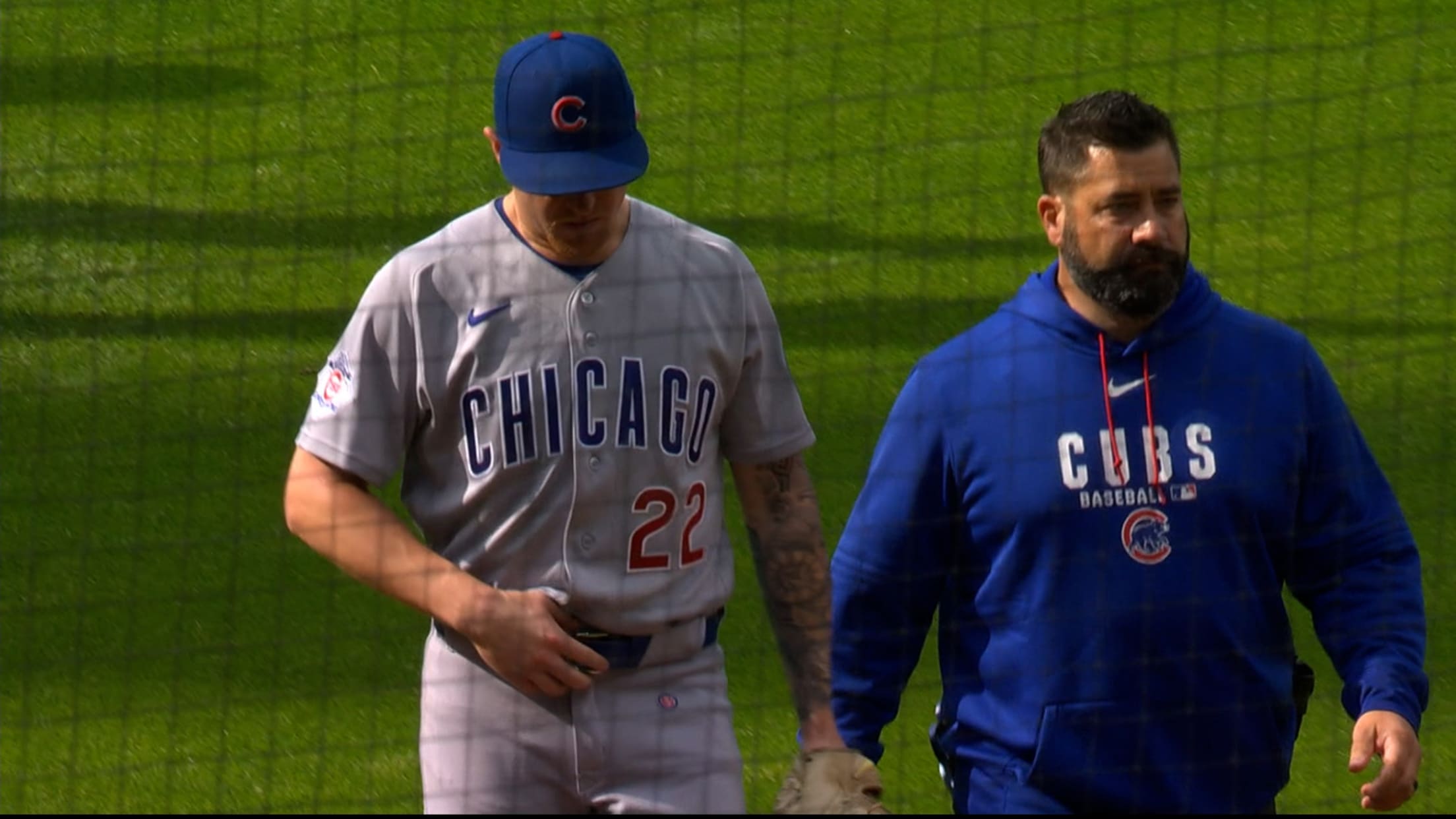 Cade Horton exits with apparent injury