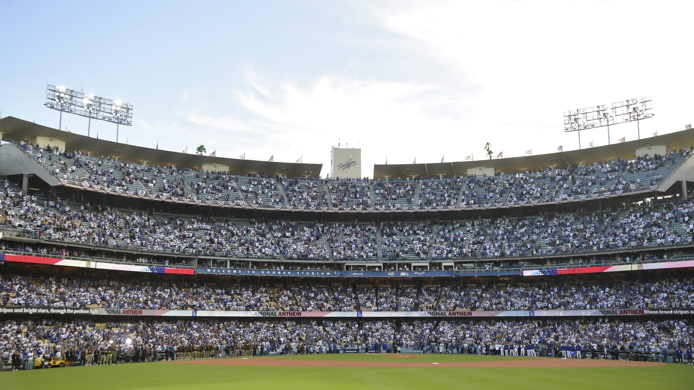 Dodgers Stadiums stands wide 2568