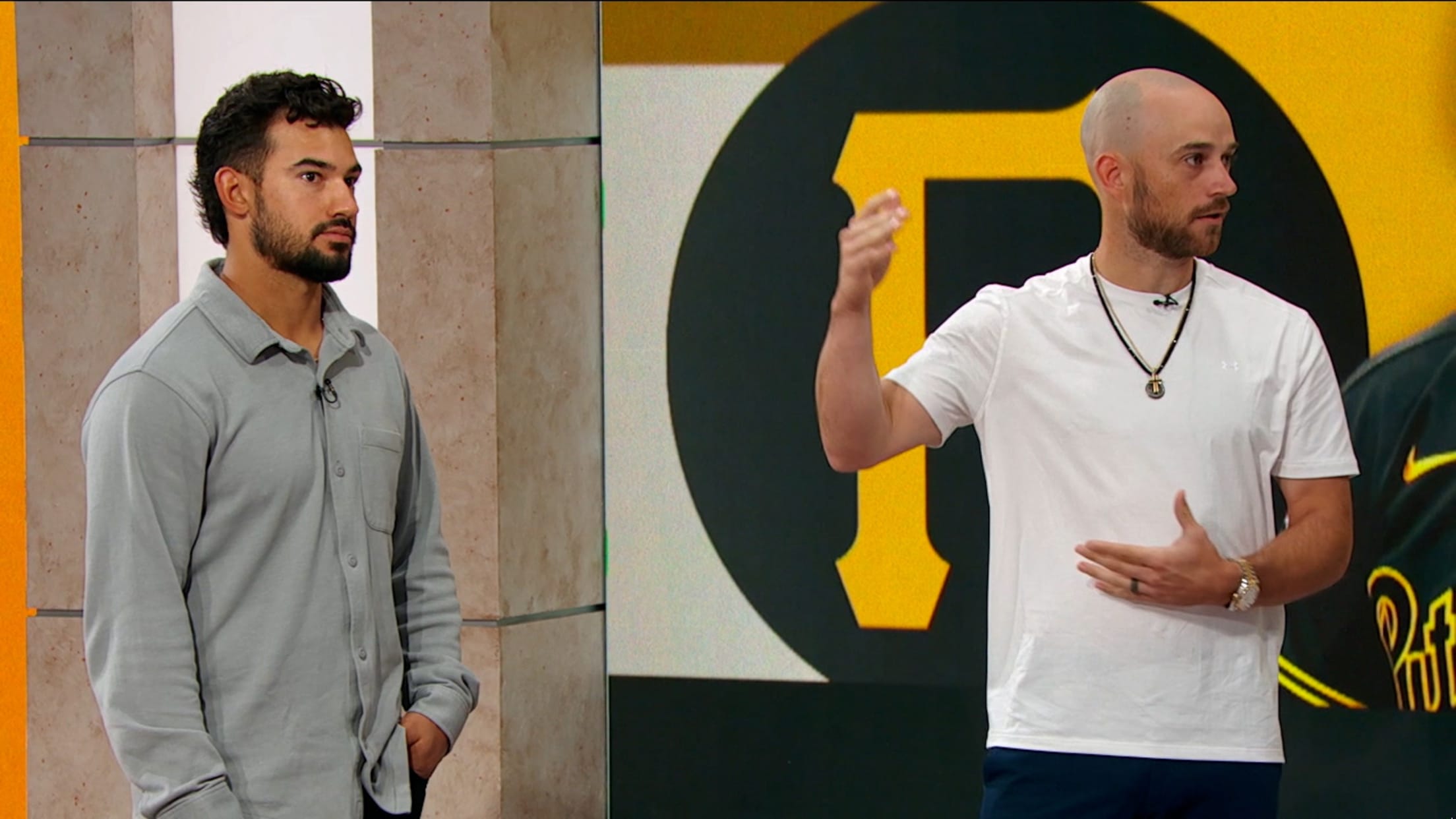 Nick Gonzales and Brandon Lowe enter the Skybox