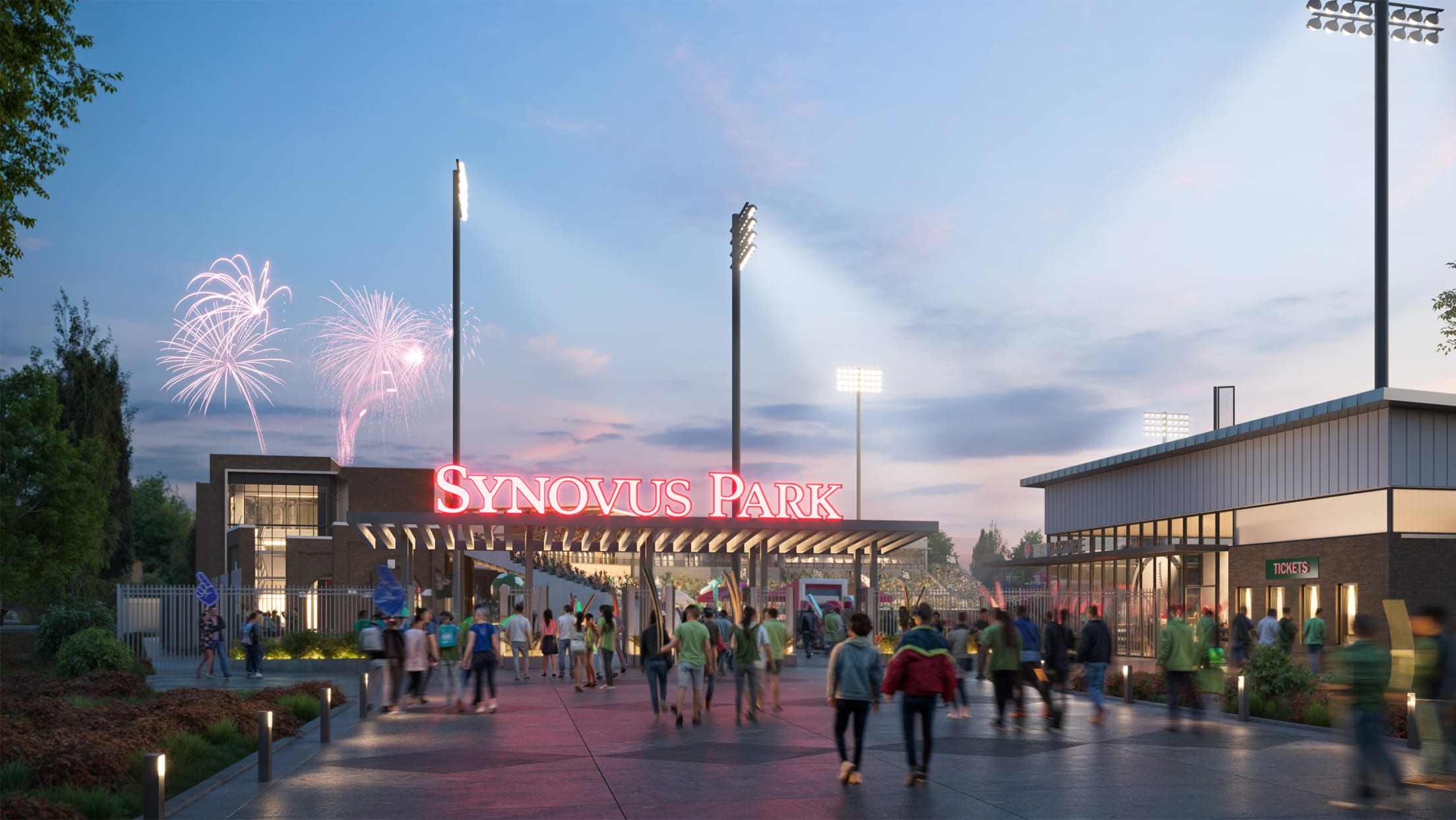 Synovus Park Columbus rendering outside