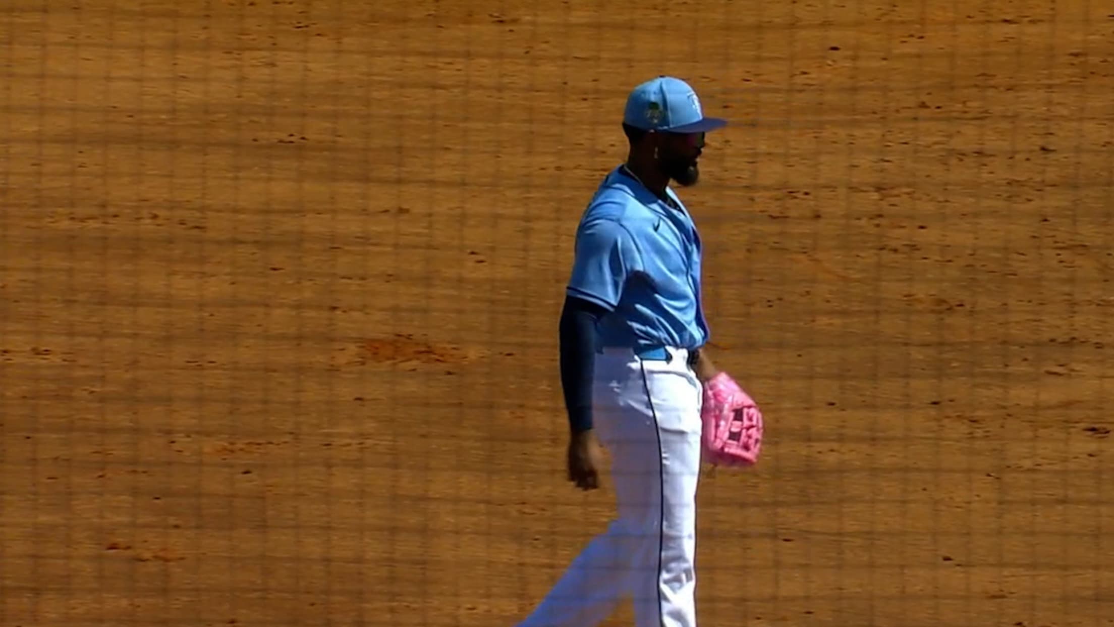 Junior Caminero's smooth throw from third