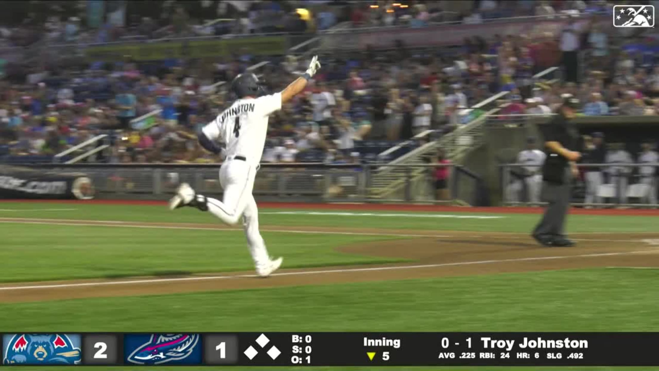 Troy Johnston's solo home run
