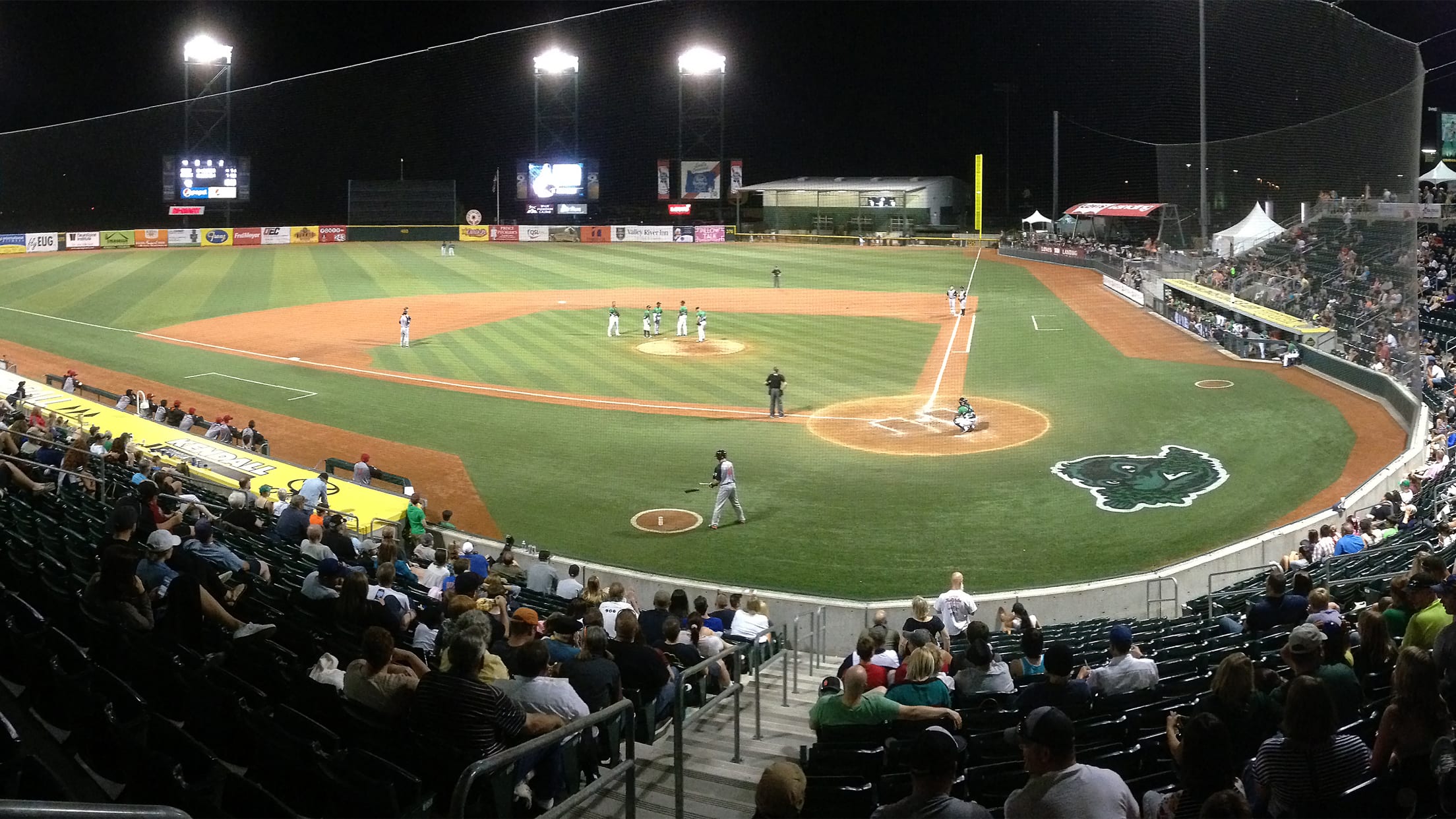 An aerial view of PK Park on the campus of University of Oregon