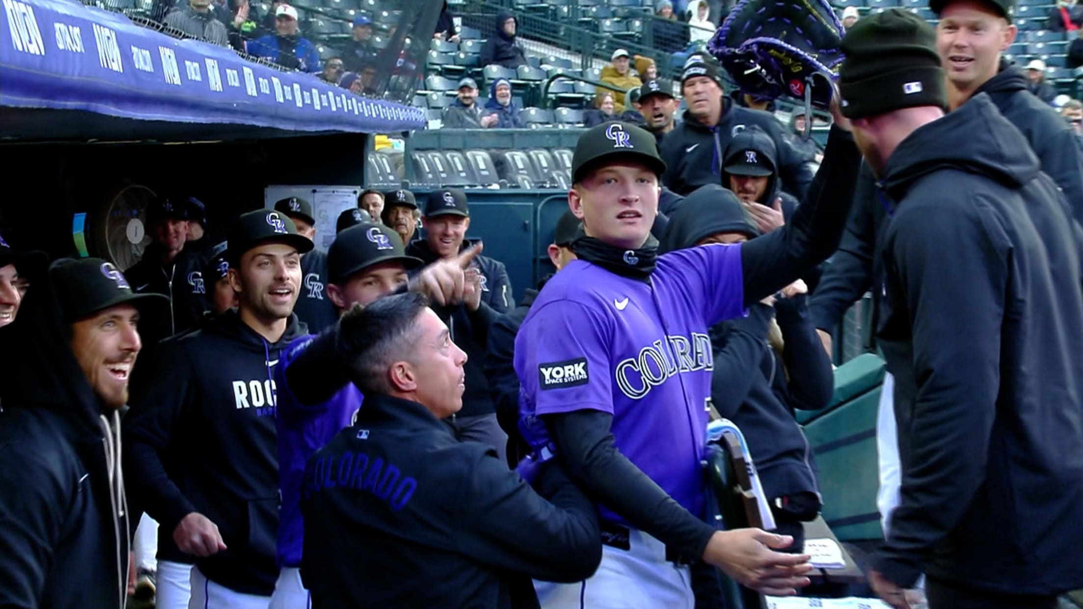 TJ Rumfield's insane catch in foul territory