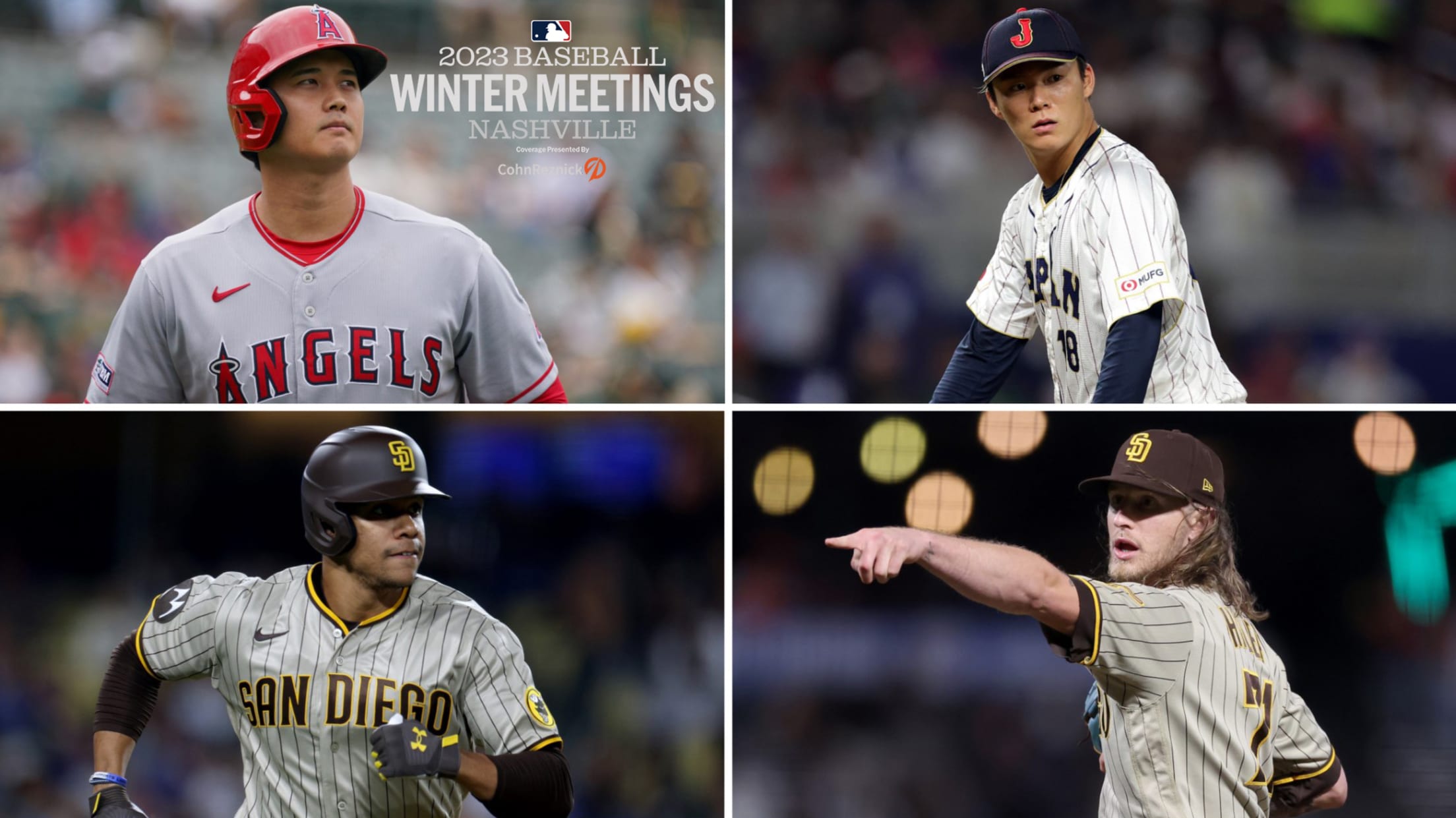 Shohei Ohtani, Yoshinobu Yamamoto, Juan Soto and Josh Hader