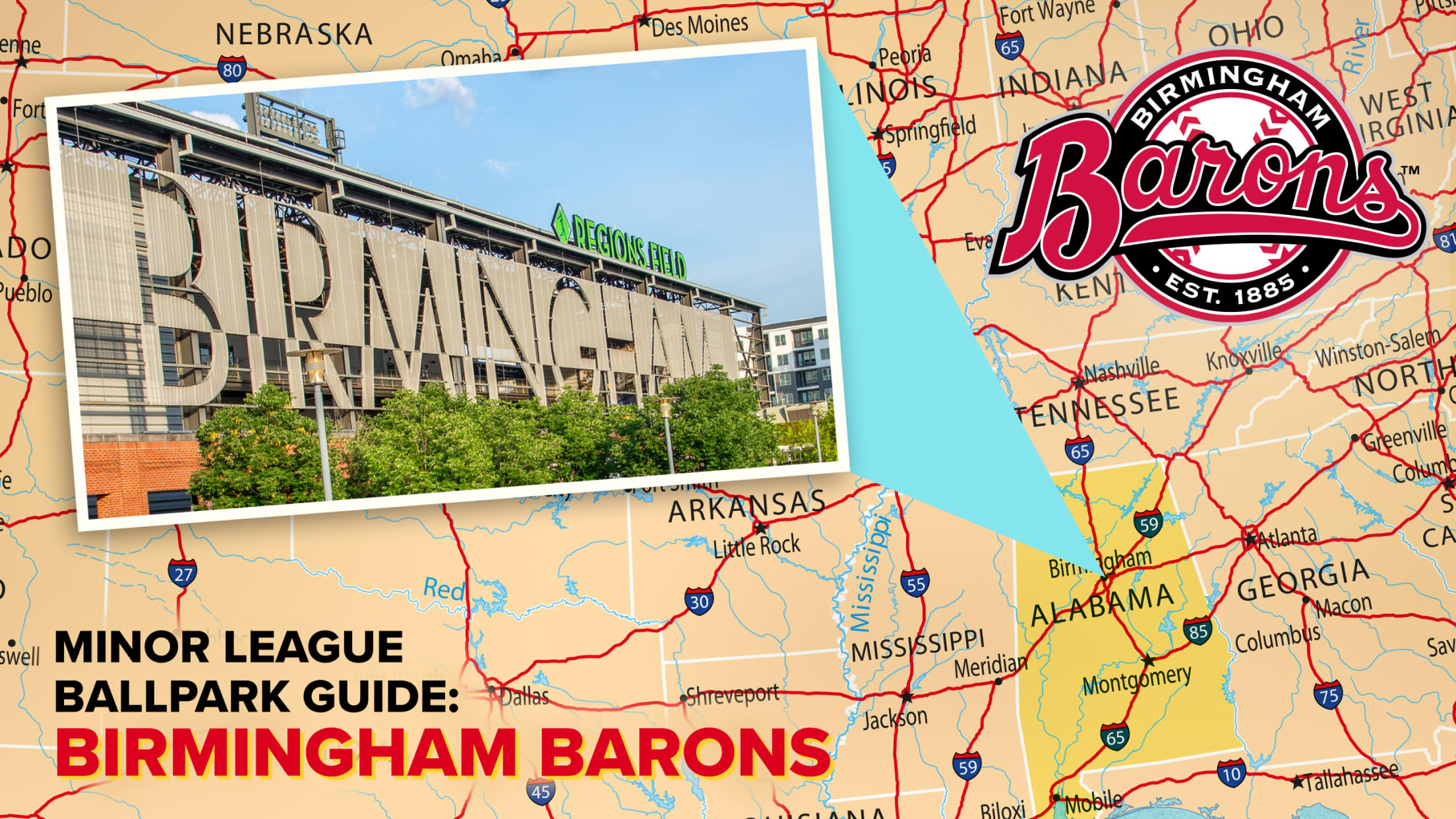 Explore Regions Field, home of the Birmingham Barons Chicago White Sox