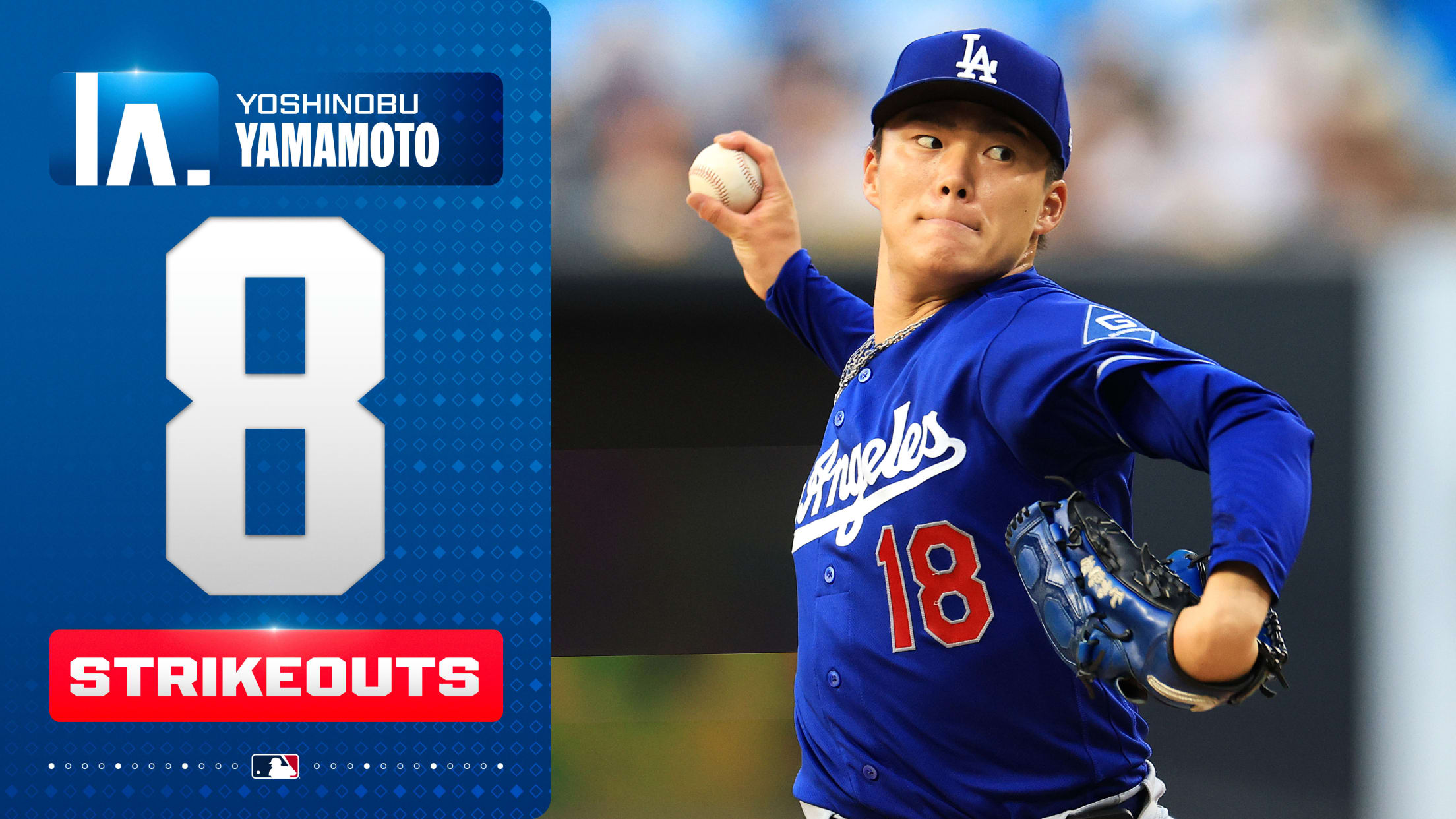 Yoshinobu Yamamoto's eight strikeouts