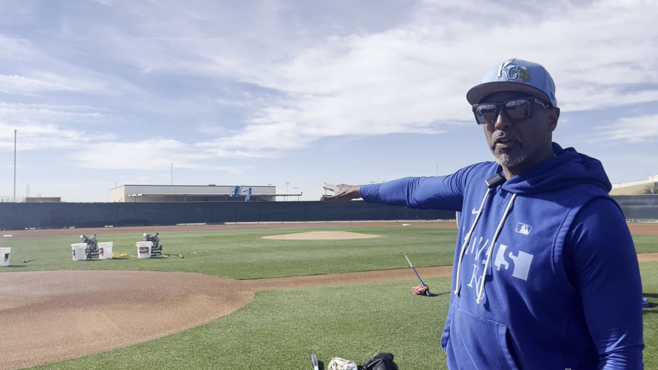 Behind-the-scenes at Maikel Garcia's infield work