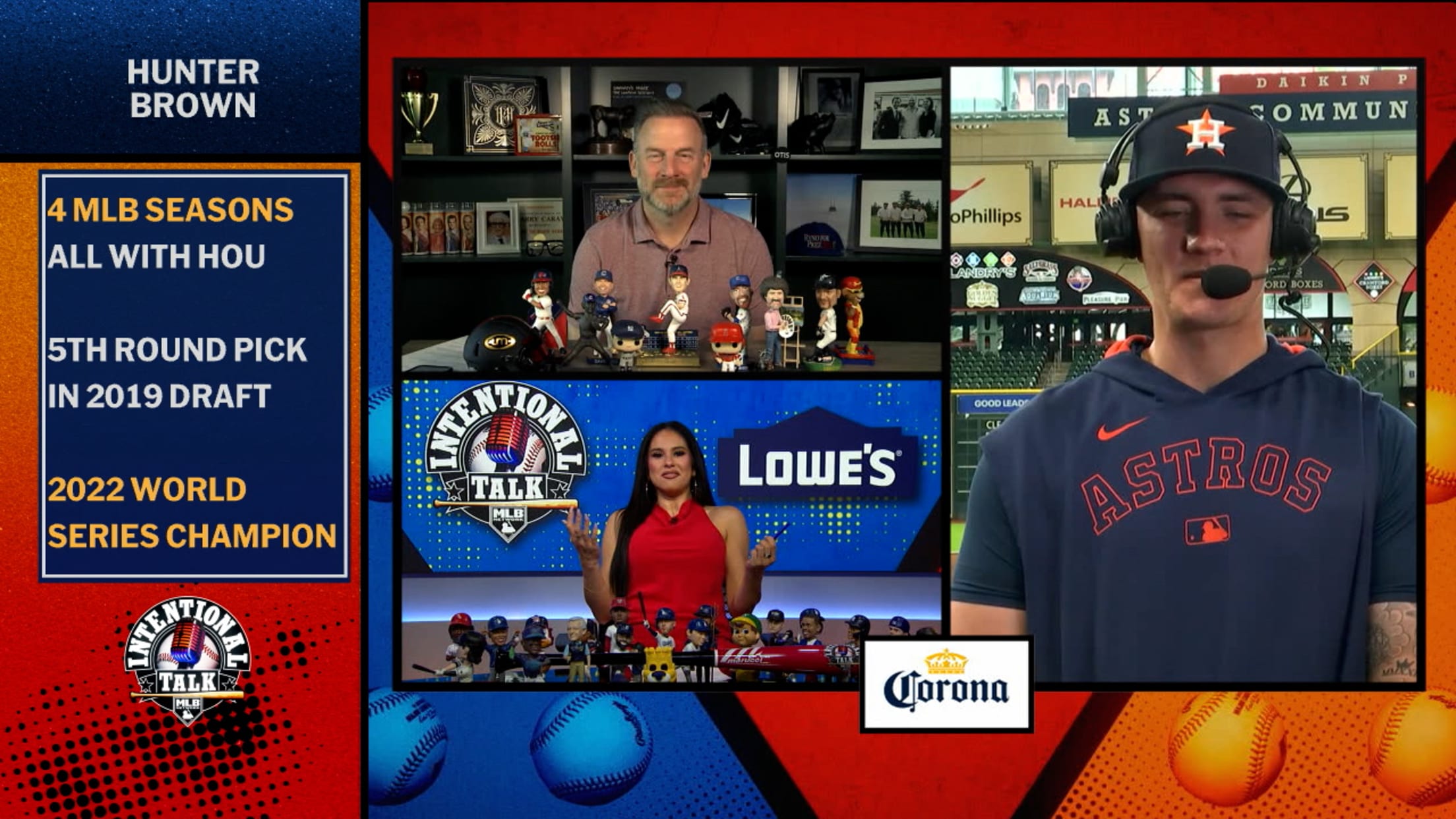 A screenshot of Hunter Brown on MLB Network