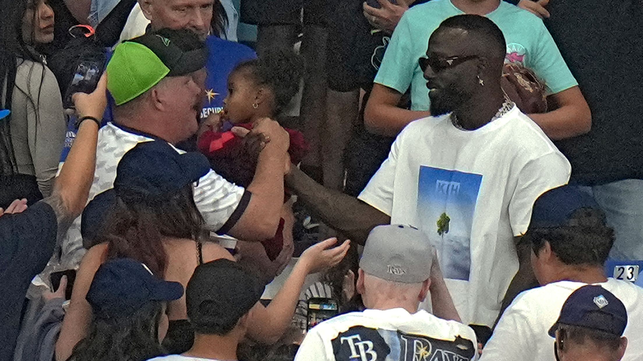 Randy Arozarena watched the Rays game from the stands