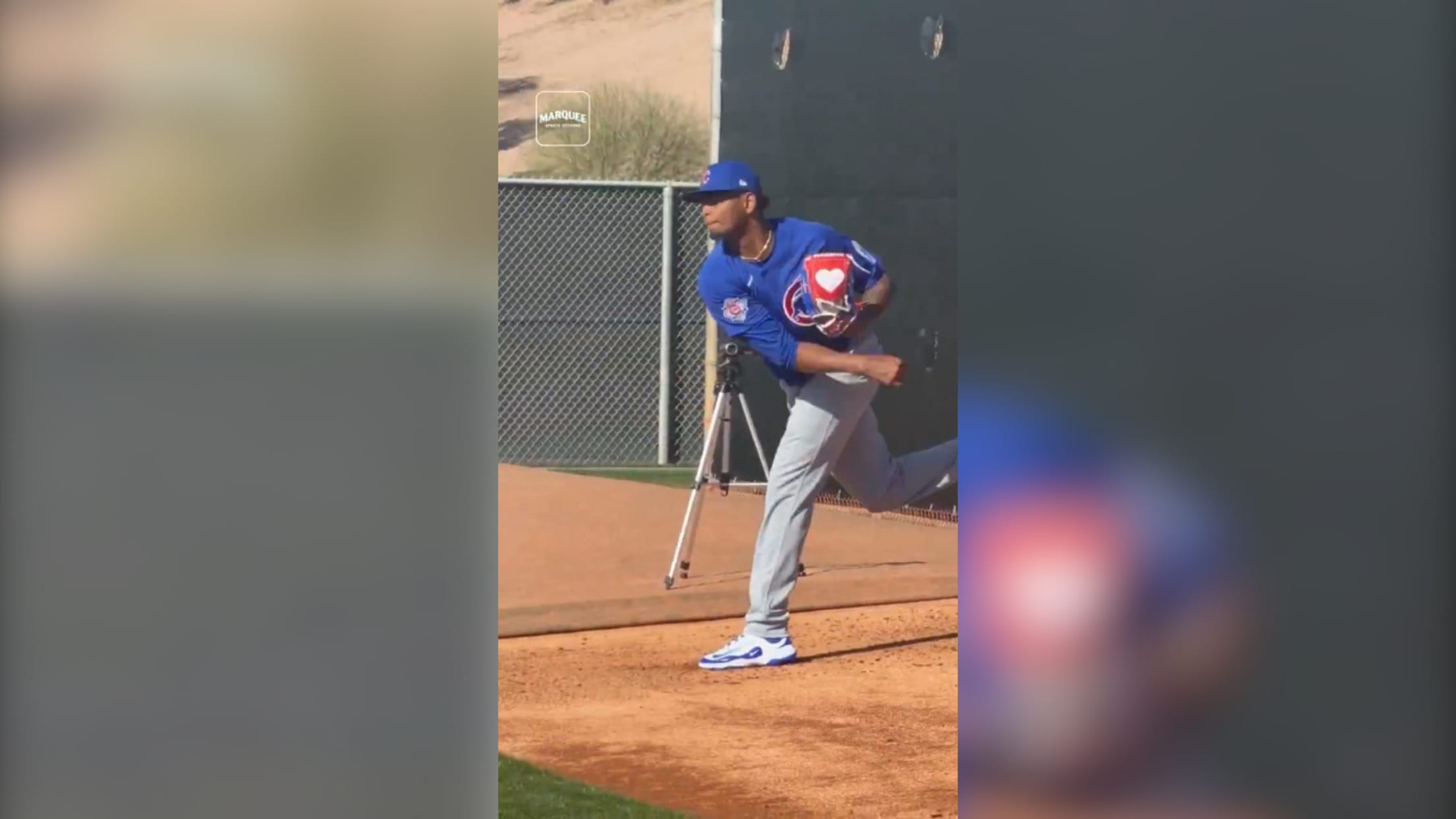 Edward Cabrera throws his first bullpen as a Cub