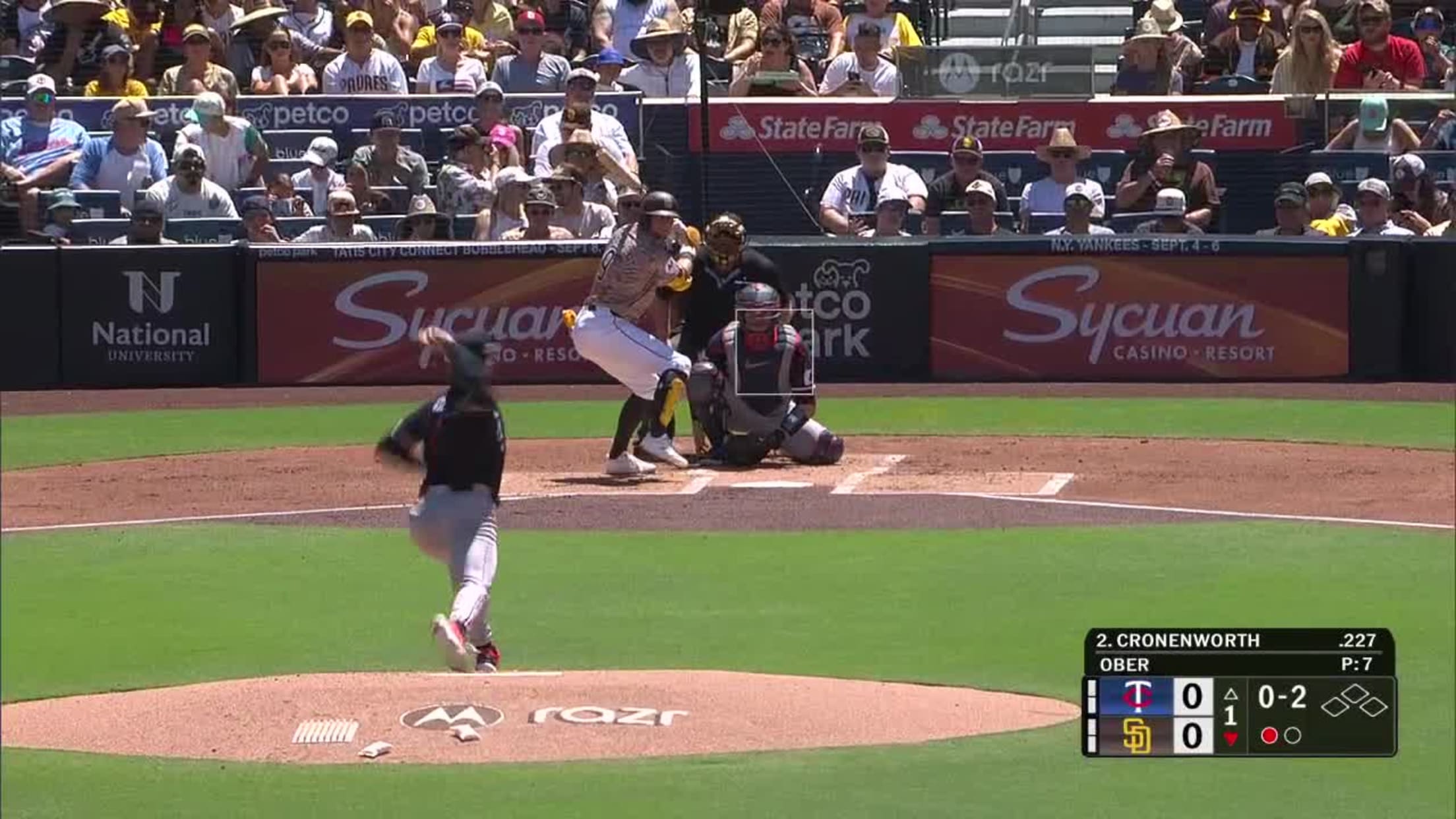 Bailey Ober strikes out Jake Cronenworth