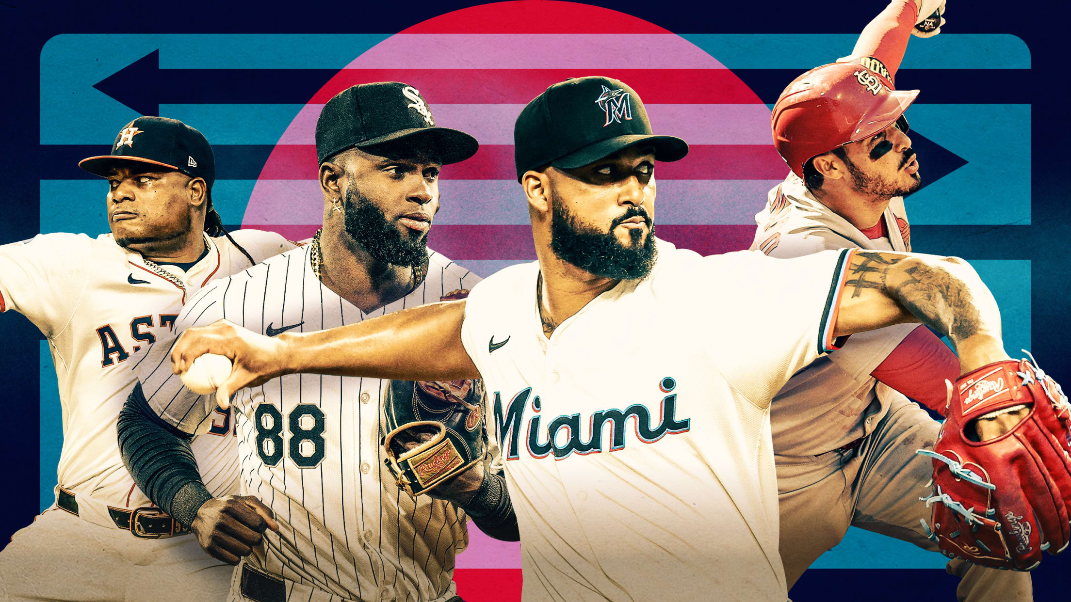 Framber Valdez, Luis Robert Jr., Sandy Alcantara and Nolan Arenado are top candidates to be traded