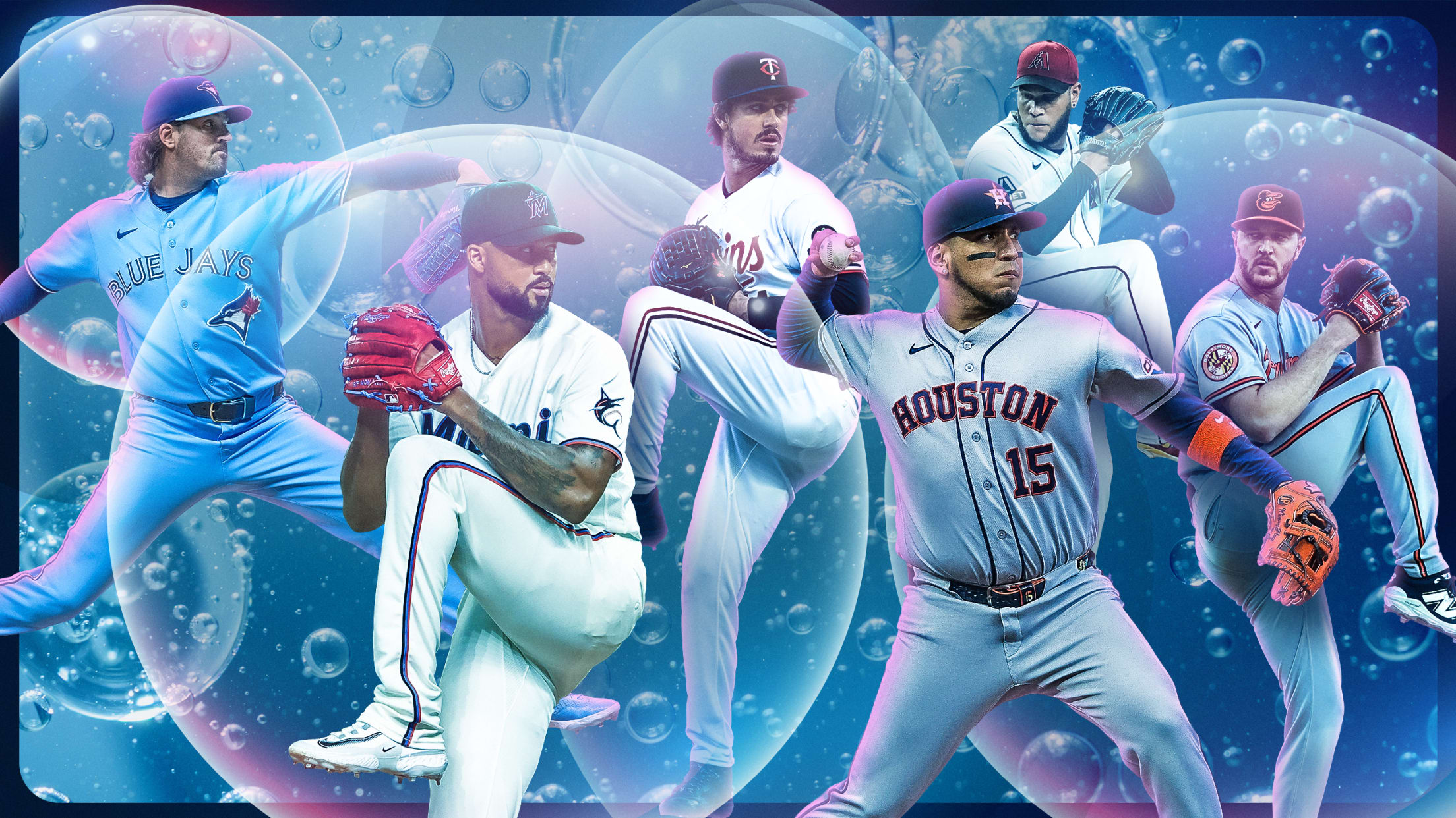 Kevin Gausman, Sandy Alcantara, Joe Ryan, Isaac Paredes, Eduardo Rodriguez and Trevor Rogers