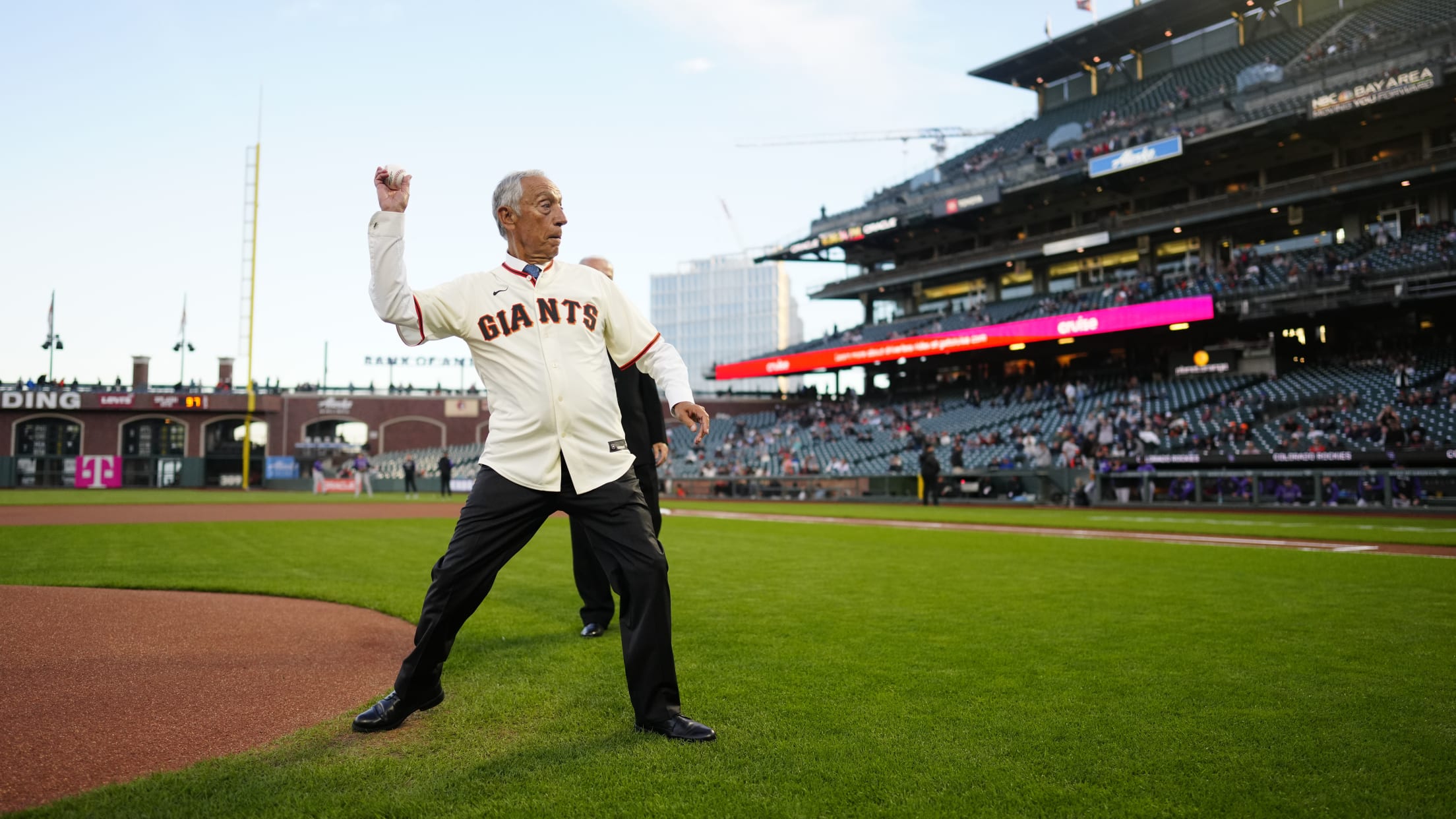 Fans receive San Francisco Giants Pride Jerseys as part of the team's Pride  Day promotional giveaway as they enter Oracle Park before a baseball game  between the Giants and the Chicago Cubs