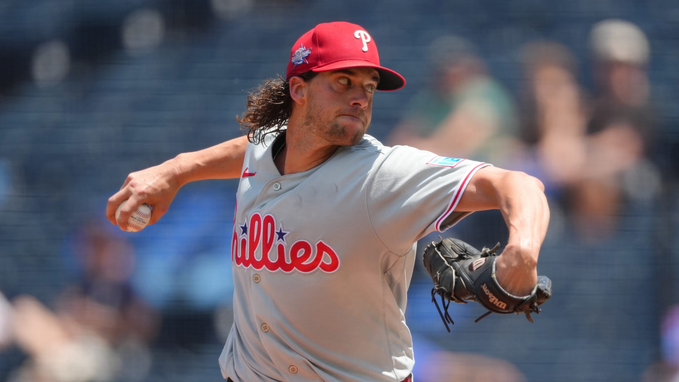 Aaron Nola strikes out seven in strong outing