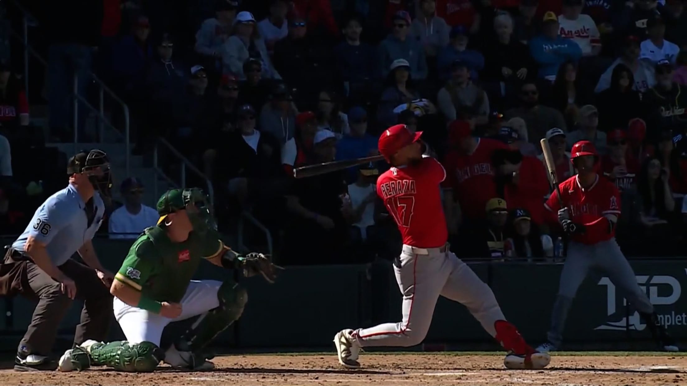 Oswald Peraza's sun-assisted two-run double