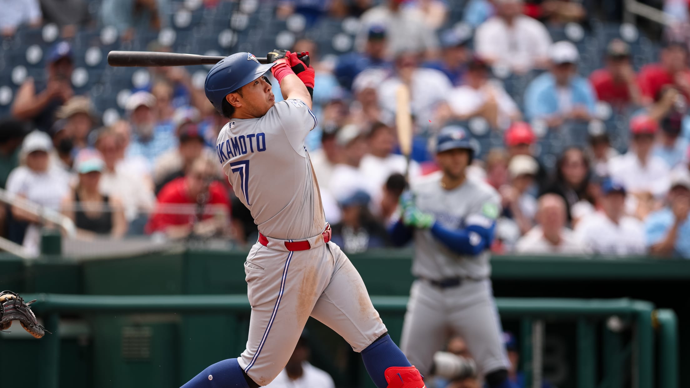 Kazuma Okamoto's two-run double