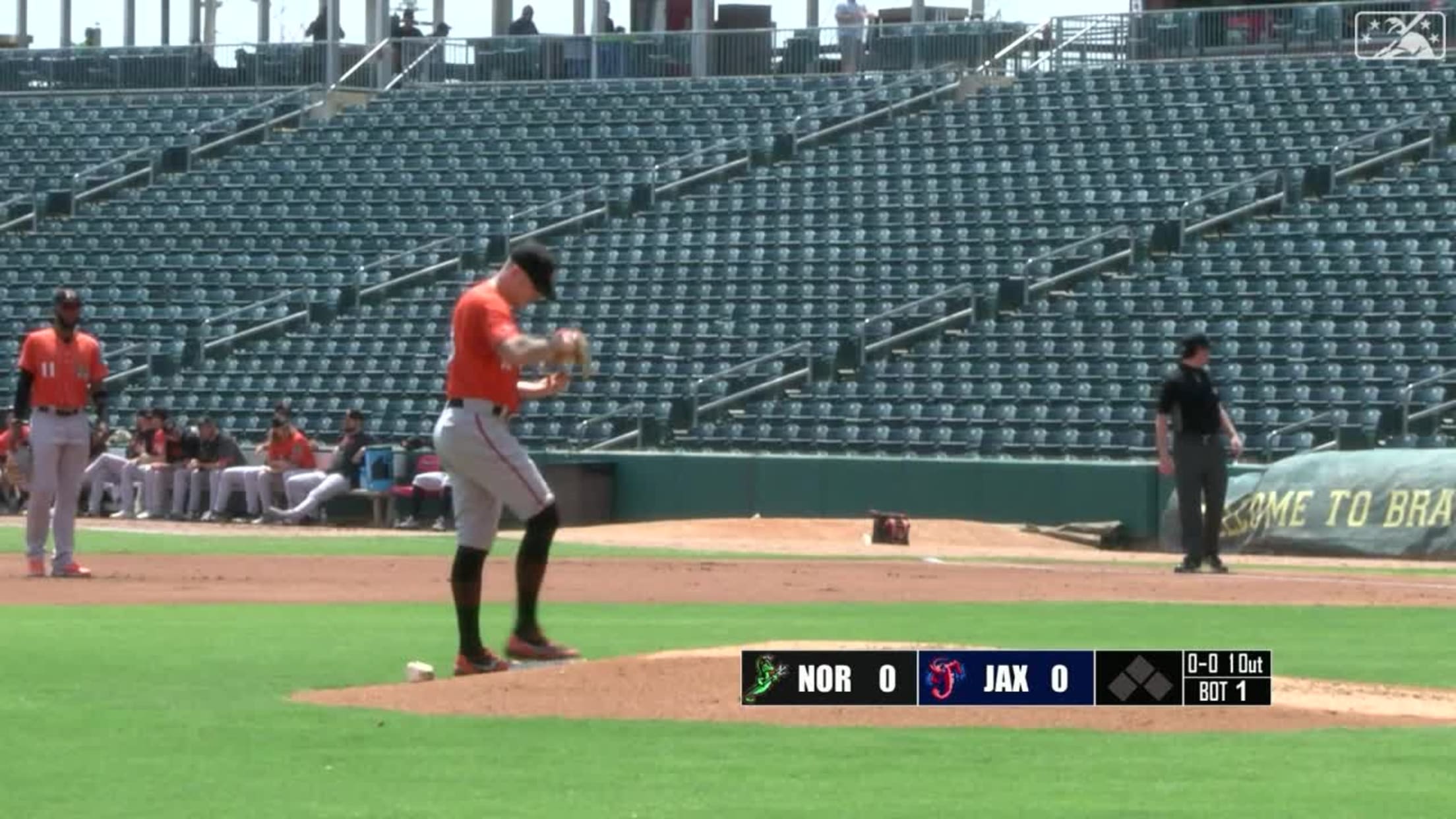 DL Hall fans nine batters