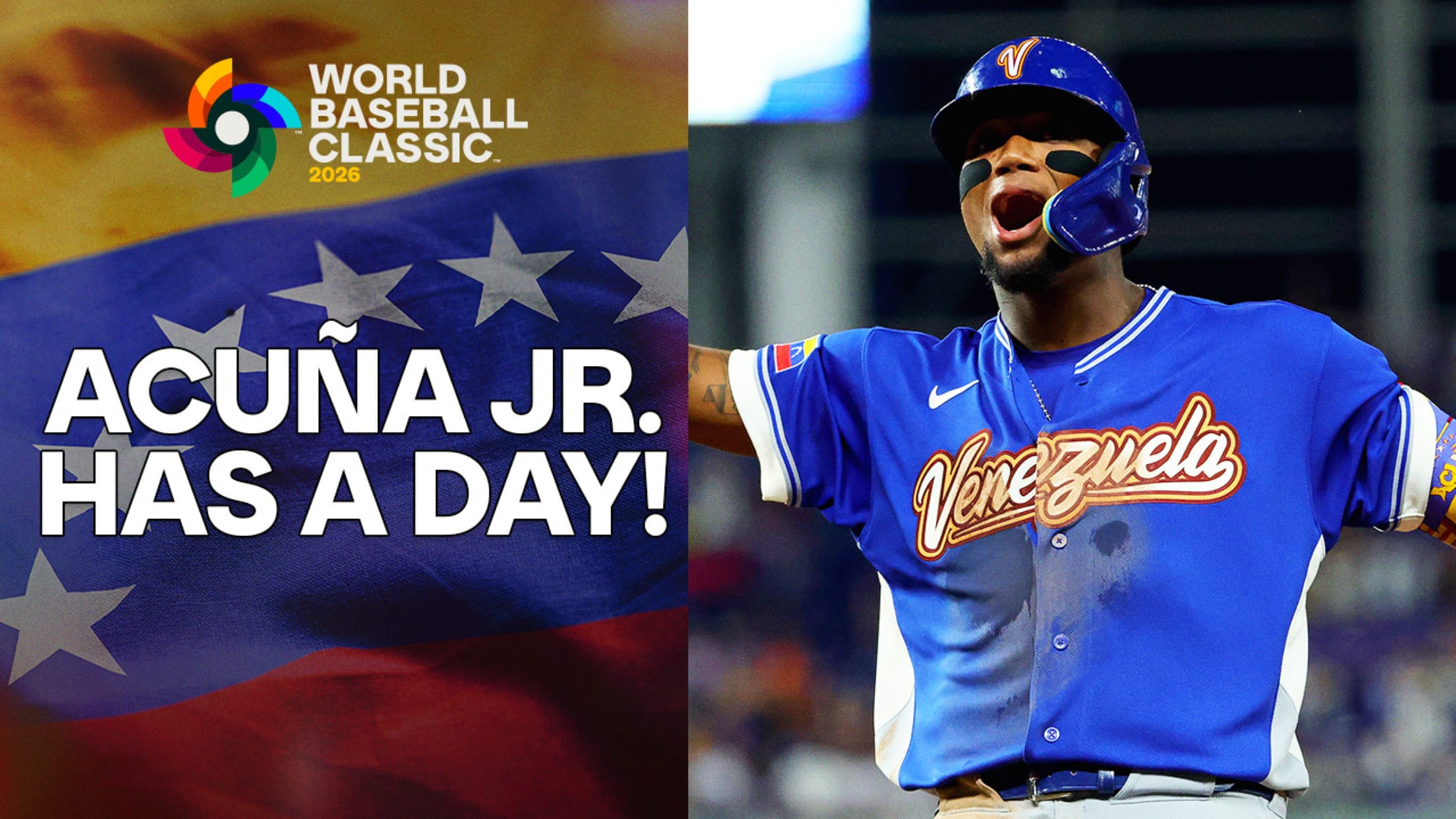 Ronald Acuña Jr. leads Venezuela to win vs. Nicaragua