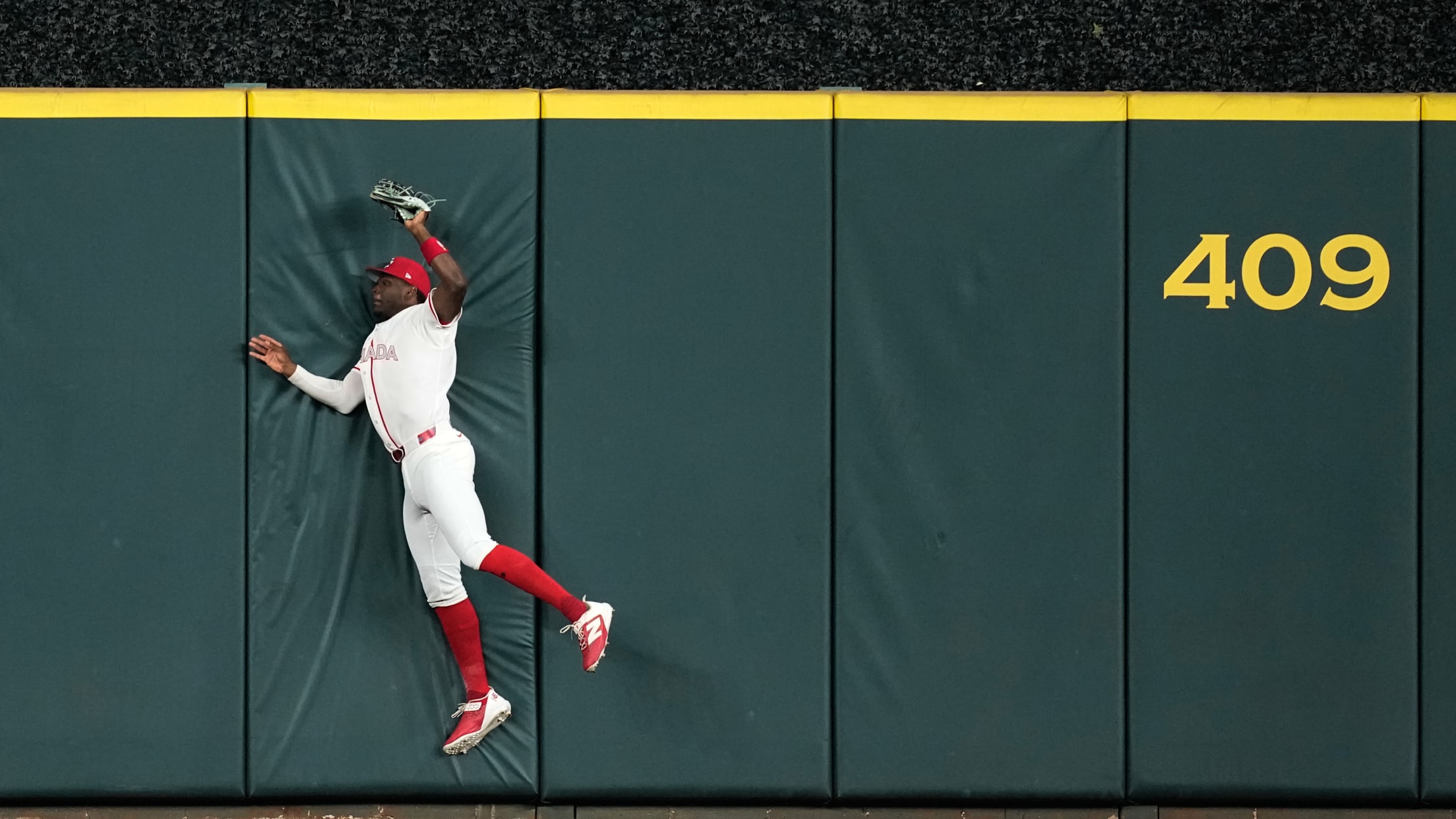 Denzel Clarke's leaping grab
