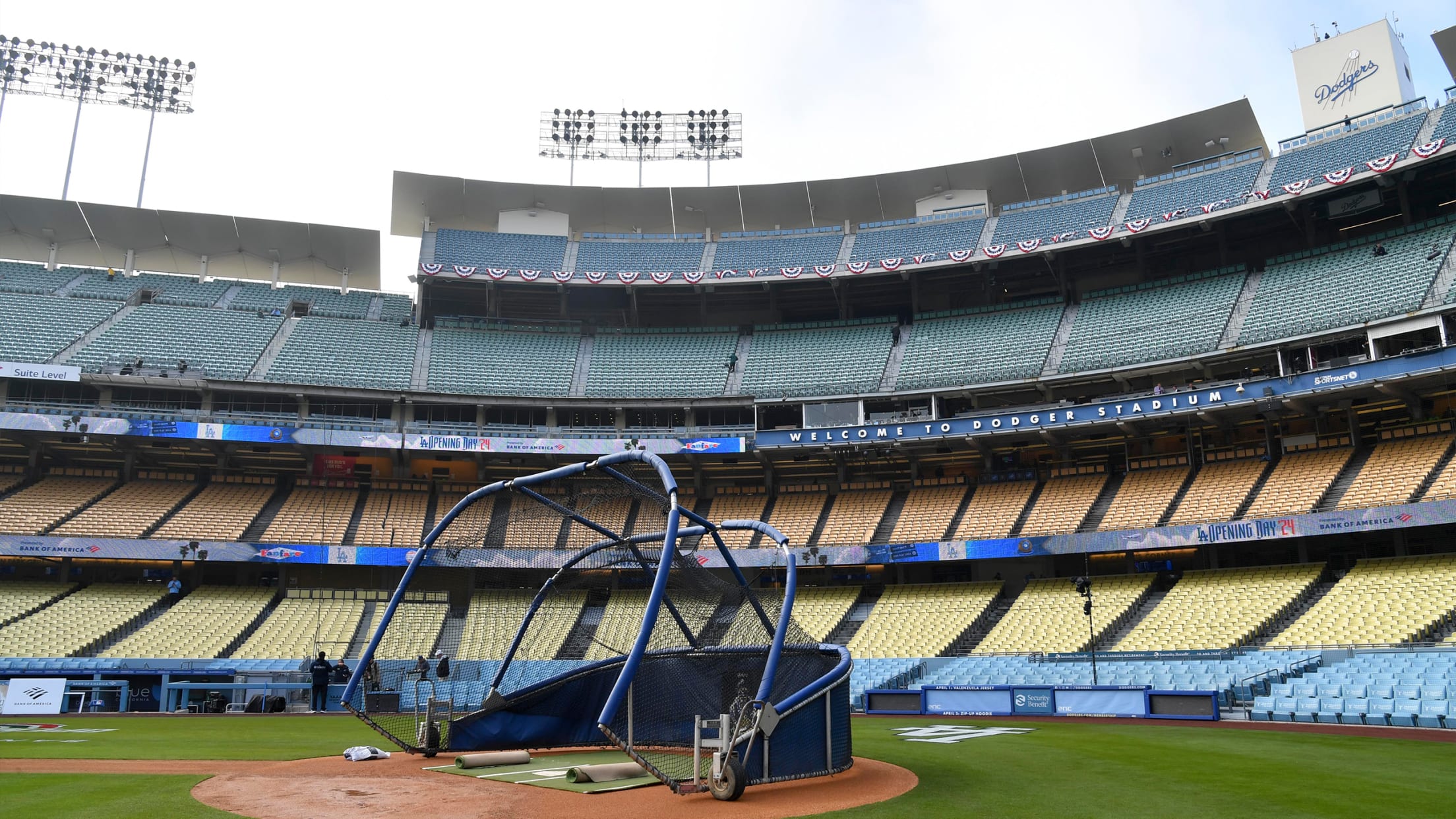 Pregame Batting Practice at Dodger Stadium Los Angeles Dodgers