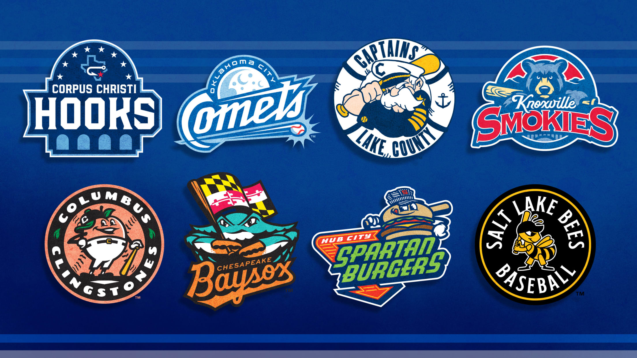 Eight Minor League teams have unveiled new logos or nicknames