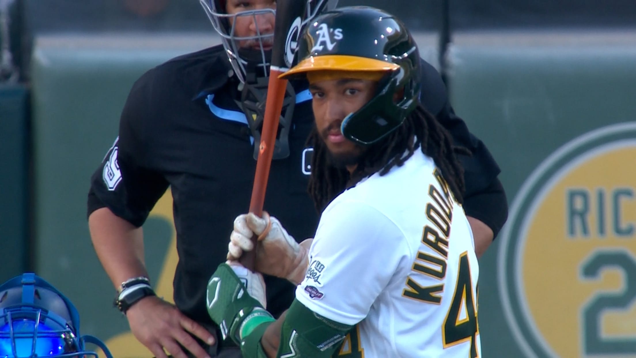 Joshua Kuroda-Grauer collects three hits in MLB debut