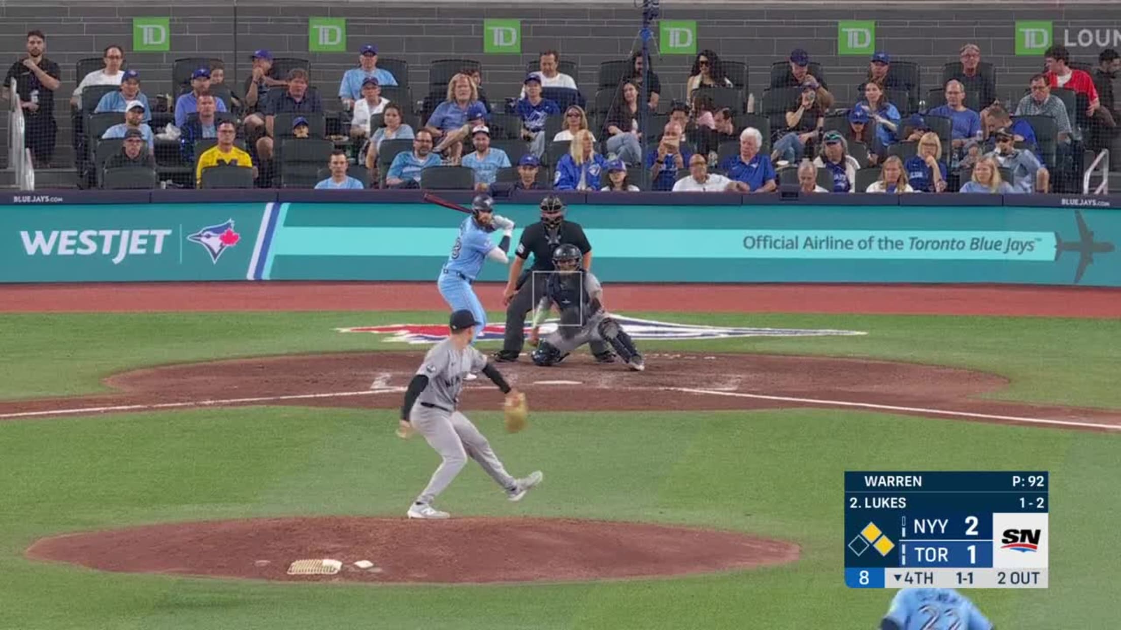 Will Warren In play, run(s) to Nathan Lukes