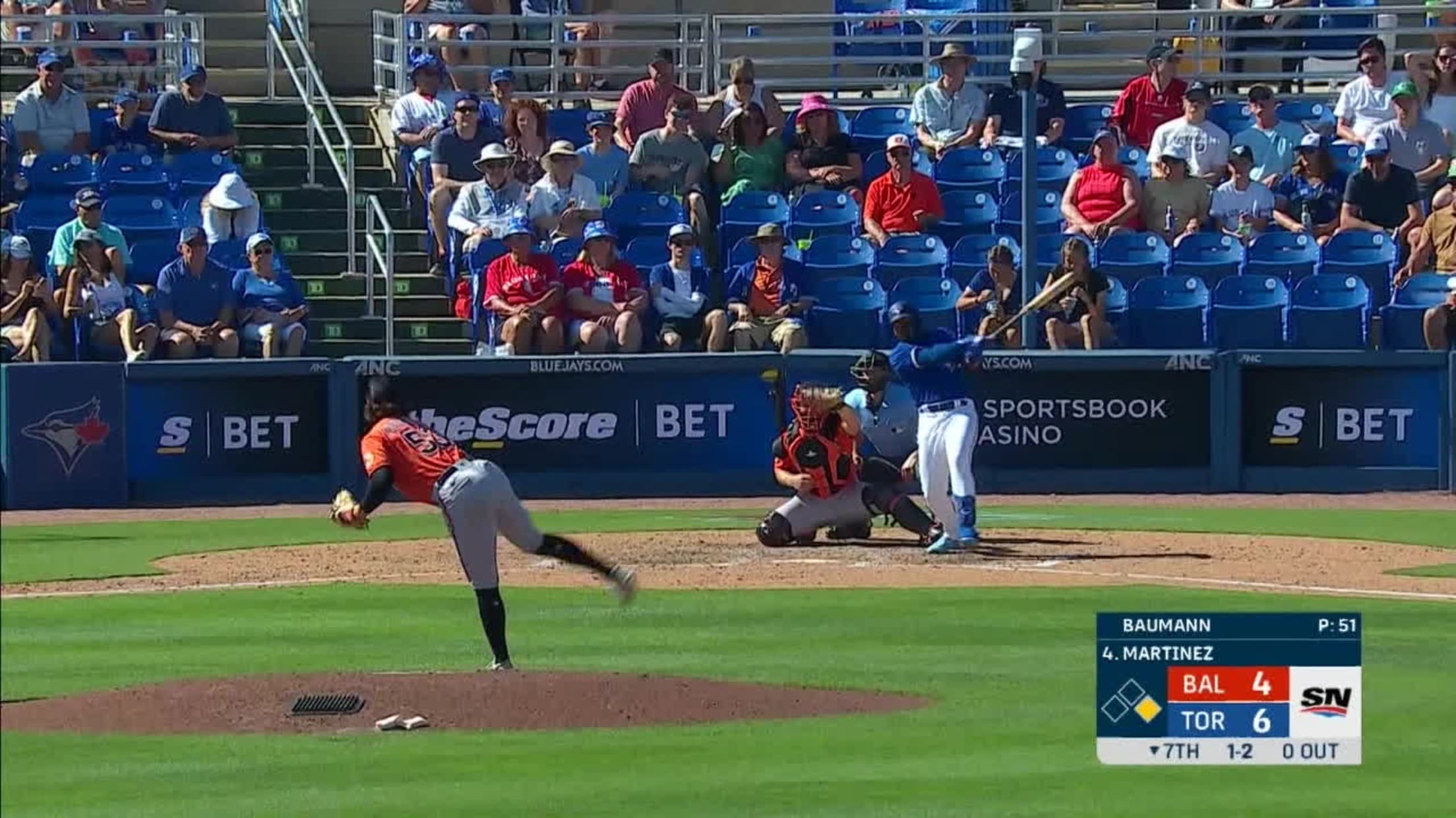 Martinez hits a two-run dinger